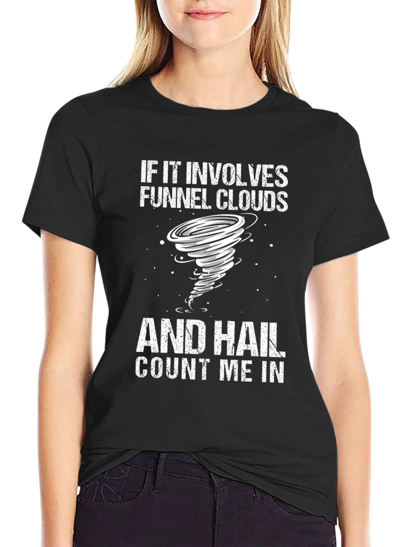 Funnel Cloud and Hail Graphic T-Shirt
