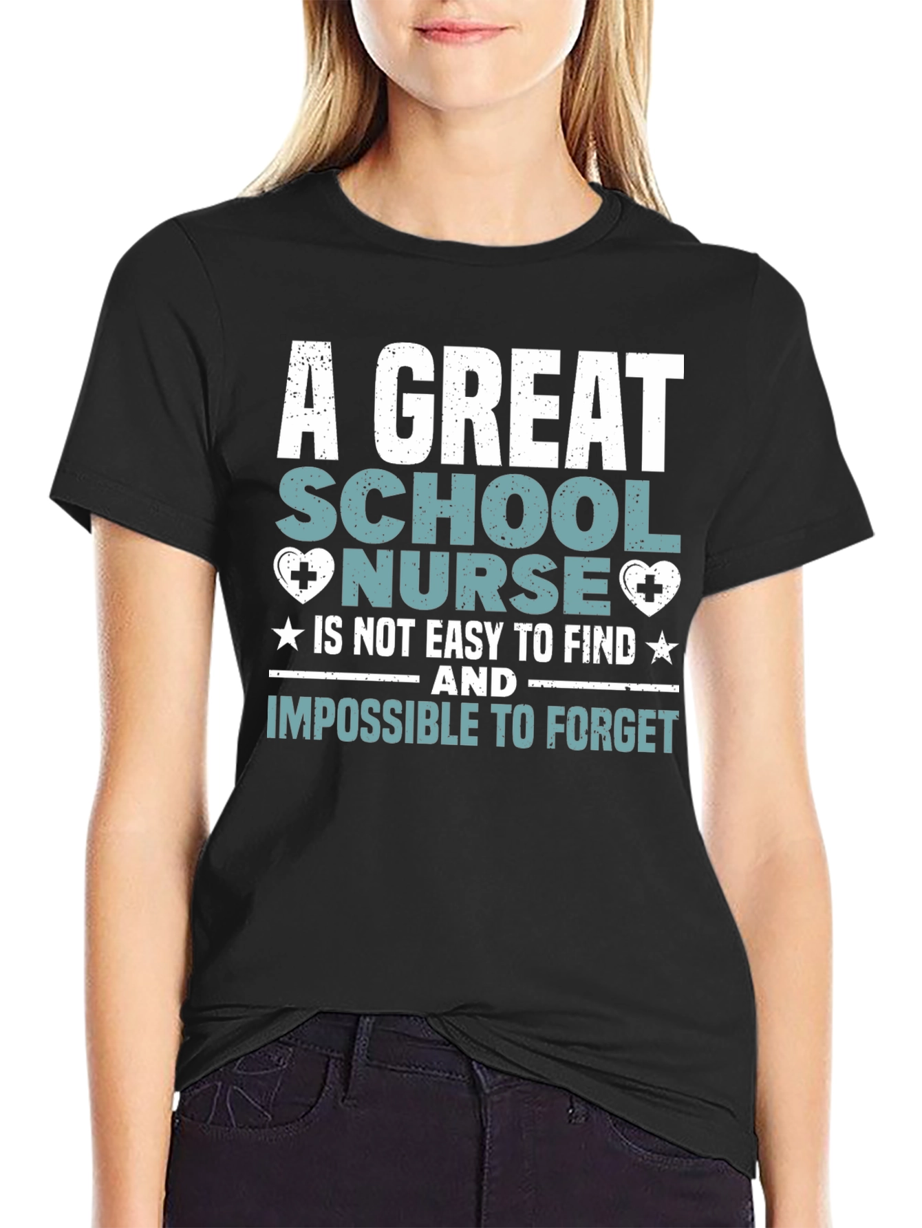 School Nurse T-Shirt: Great Nurse Easy to Find