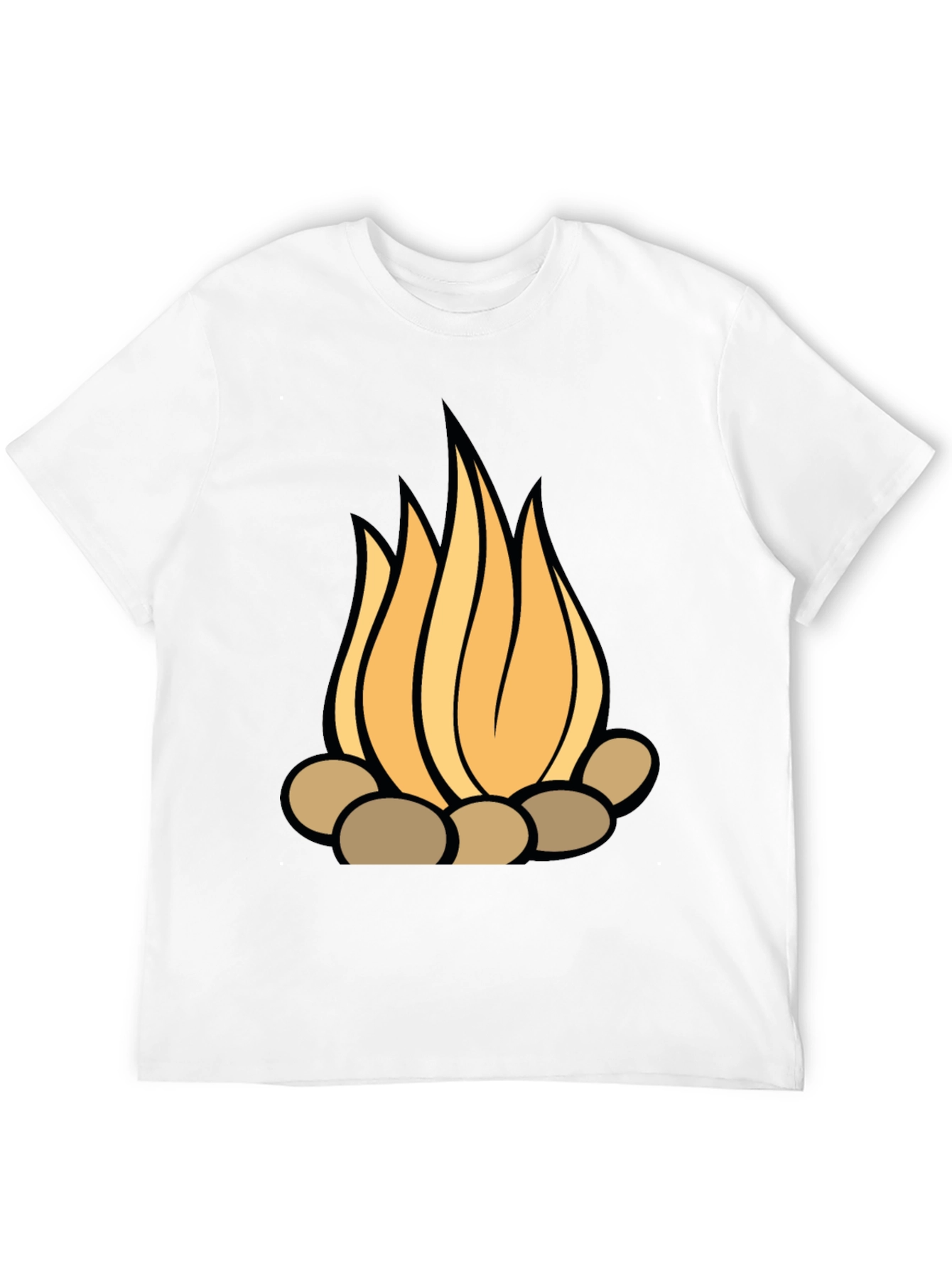 Campfire Graphic Tee - Stylish Black T-Shirt
