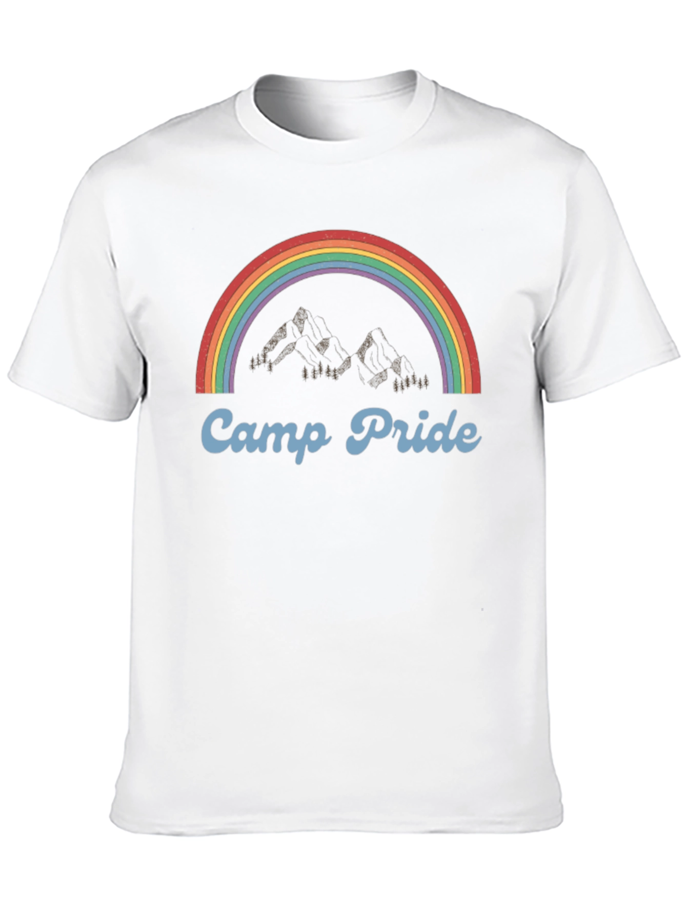 Camp Pride T-Shirt - Rainbow Mountain Design