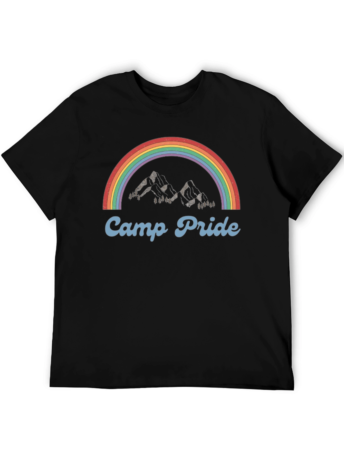 Camp Pride T-Shirt - Rainbow Mountain Design