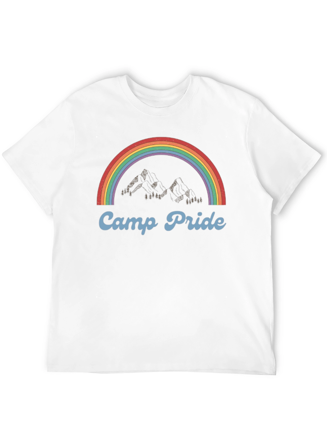 Camp Pride T-Shirt - Rainbow Mountain Design