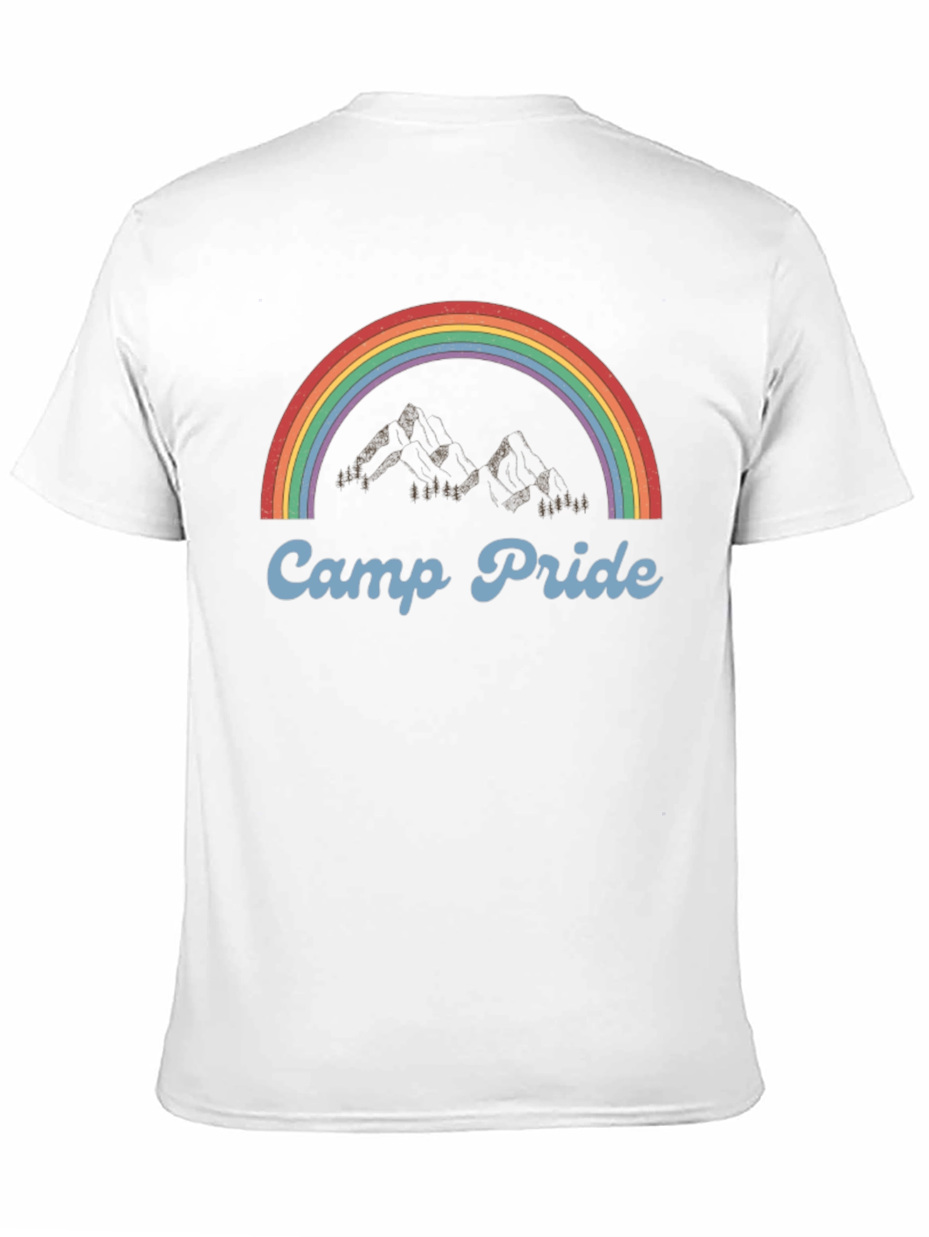 Camp Pride T-Shirt - Rainbow Mountain Design
