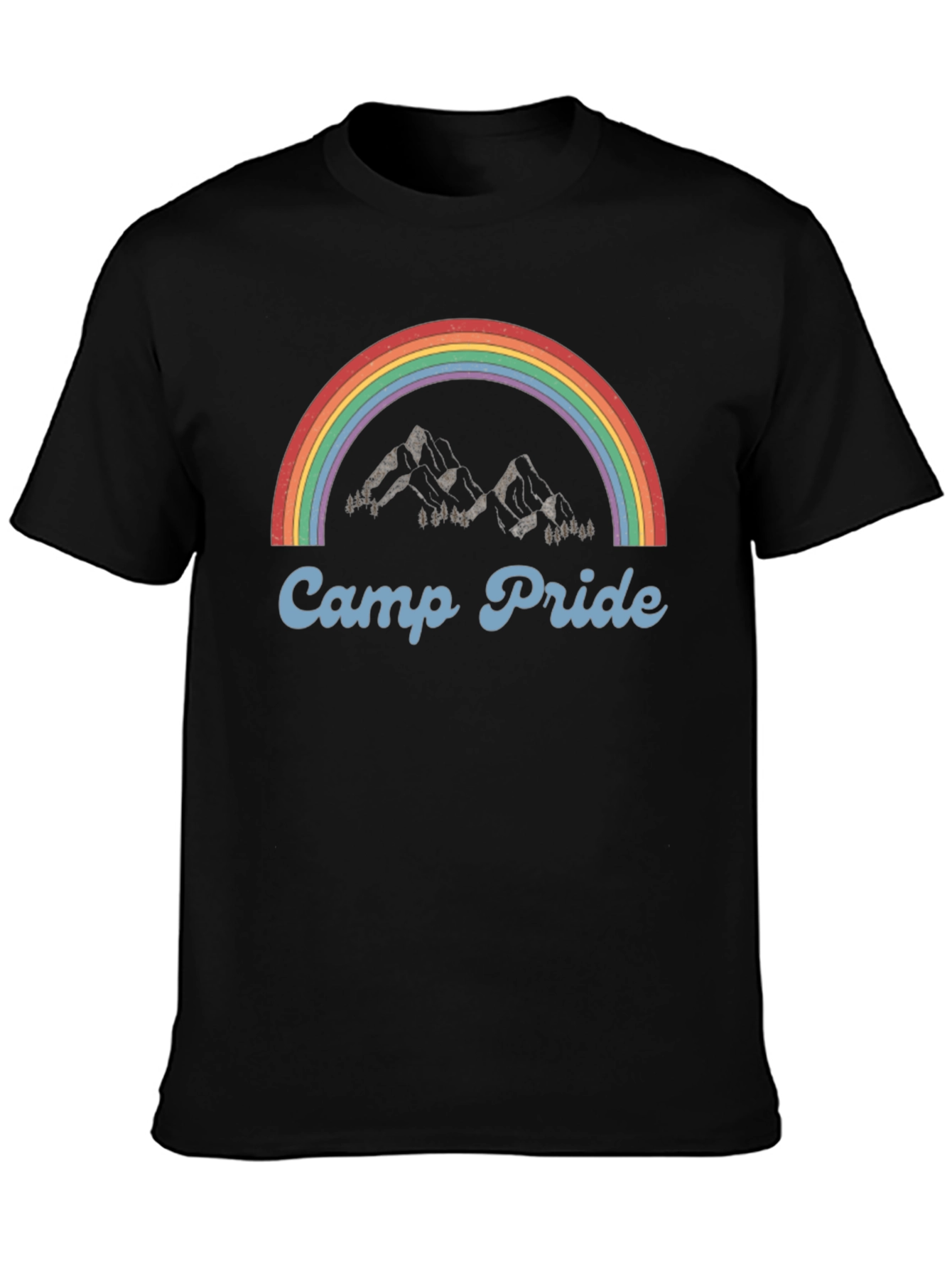 Camp Pride T-Shirt - Rainbow Mountain Design