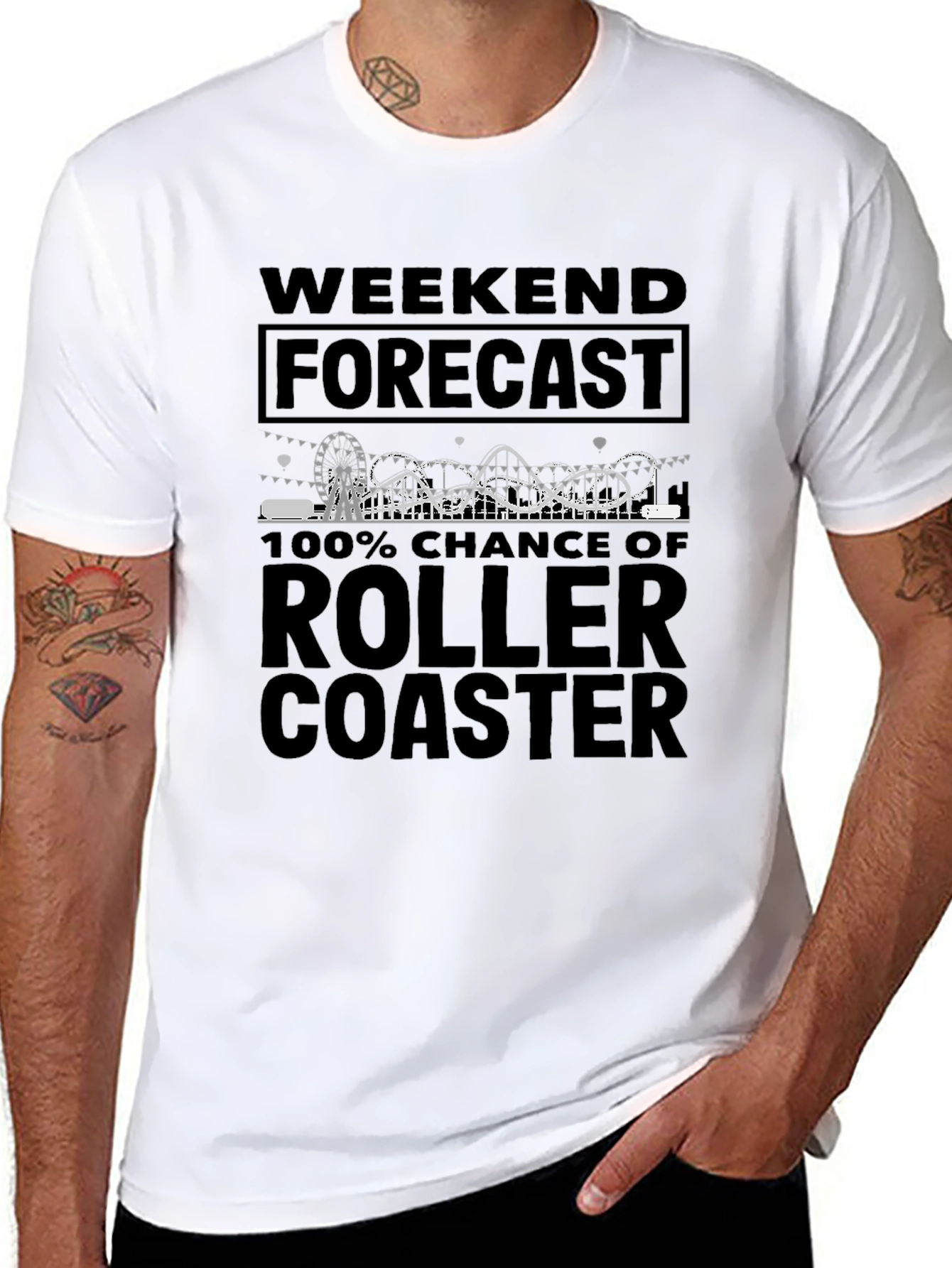 Roller Coaster Weekend Forecast Tee