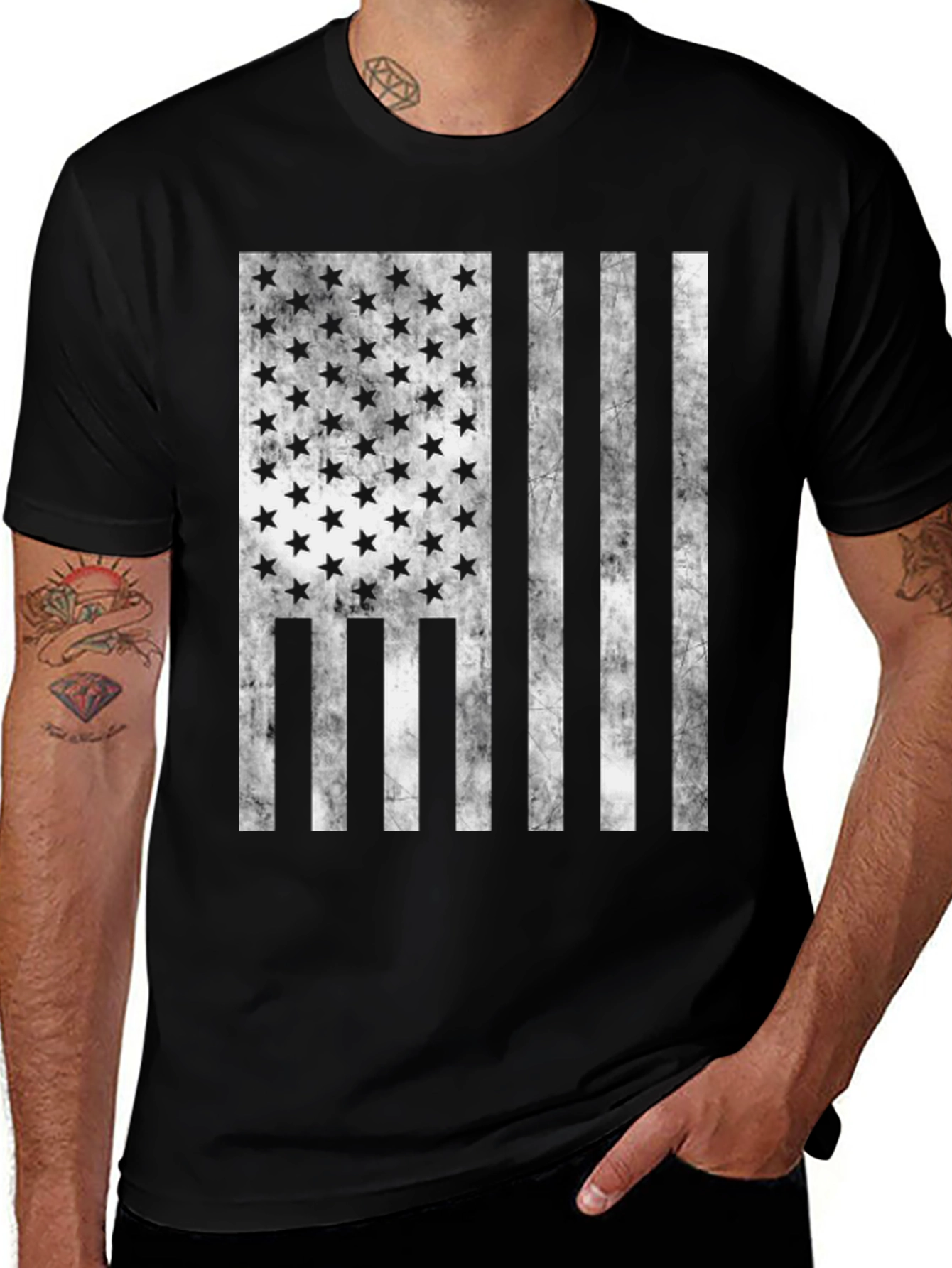 American Flag Graphic Tee
