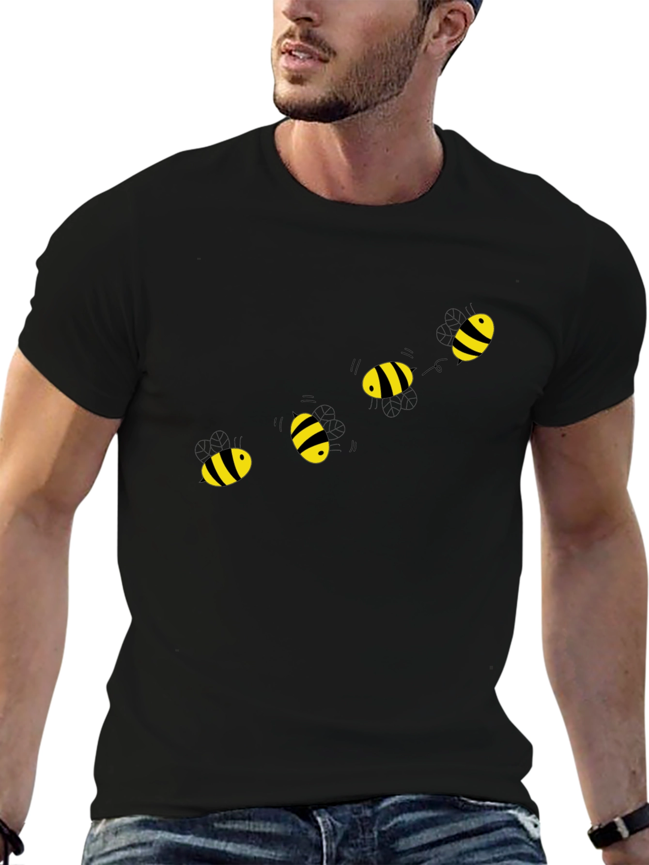 Bee Graphic Black T-Shirt