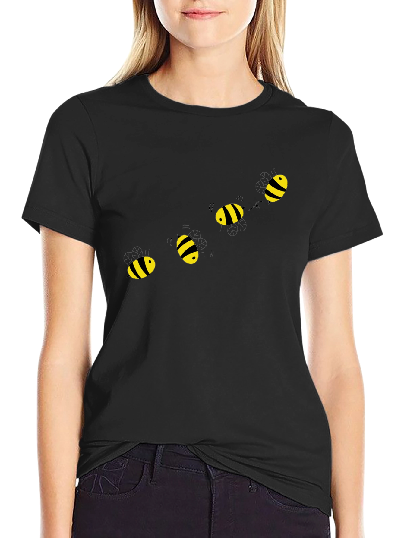 Bee Graphic Black T-Shirt