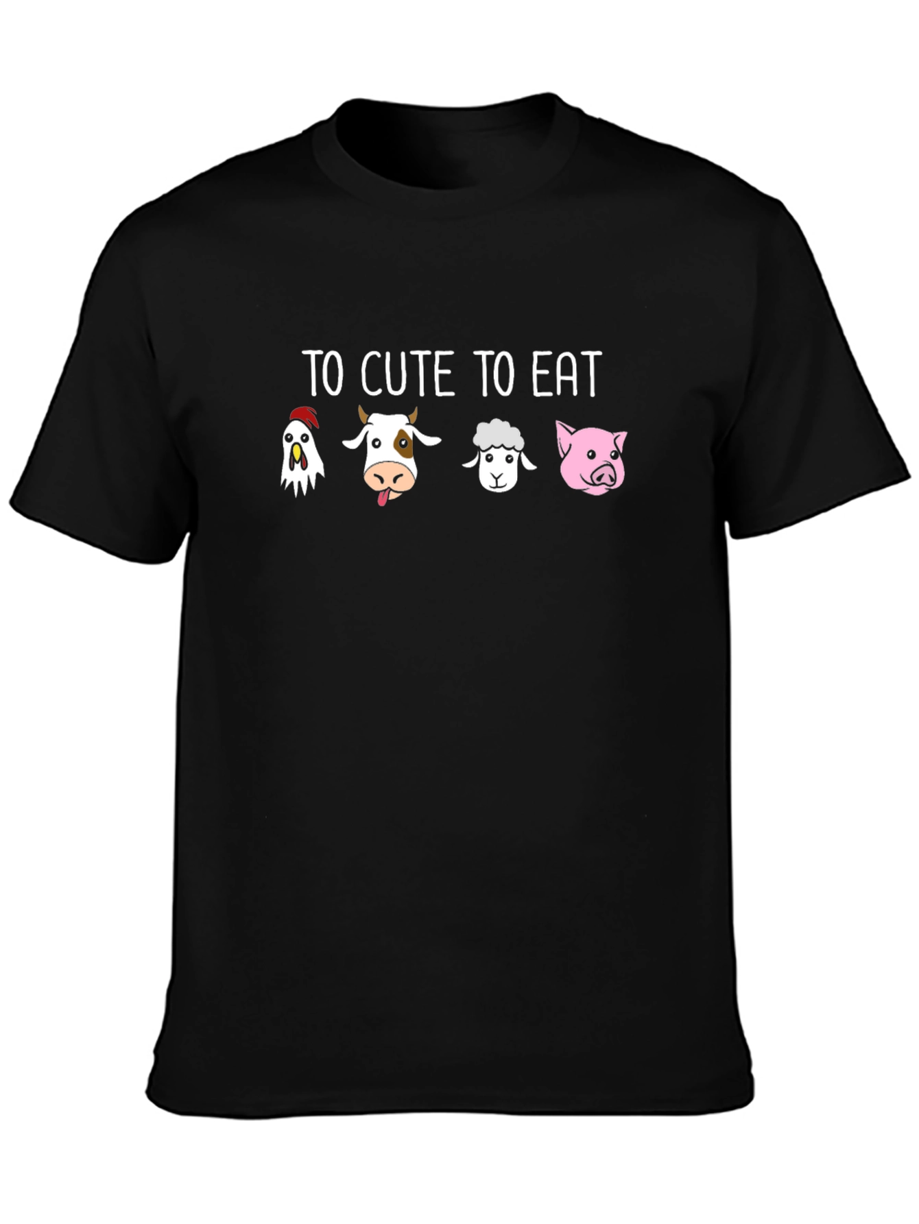 To Cute to Eat Funny Vegan T-Shirt