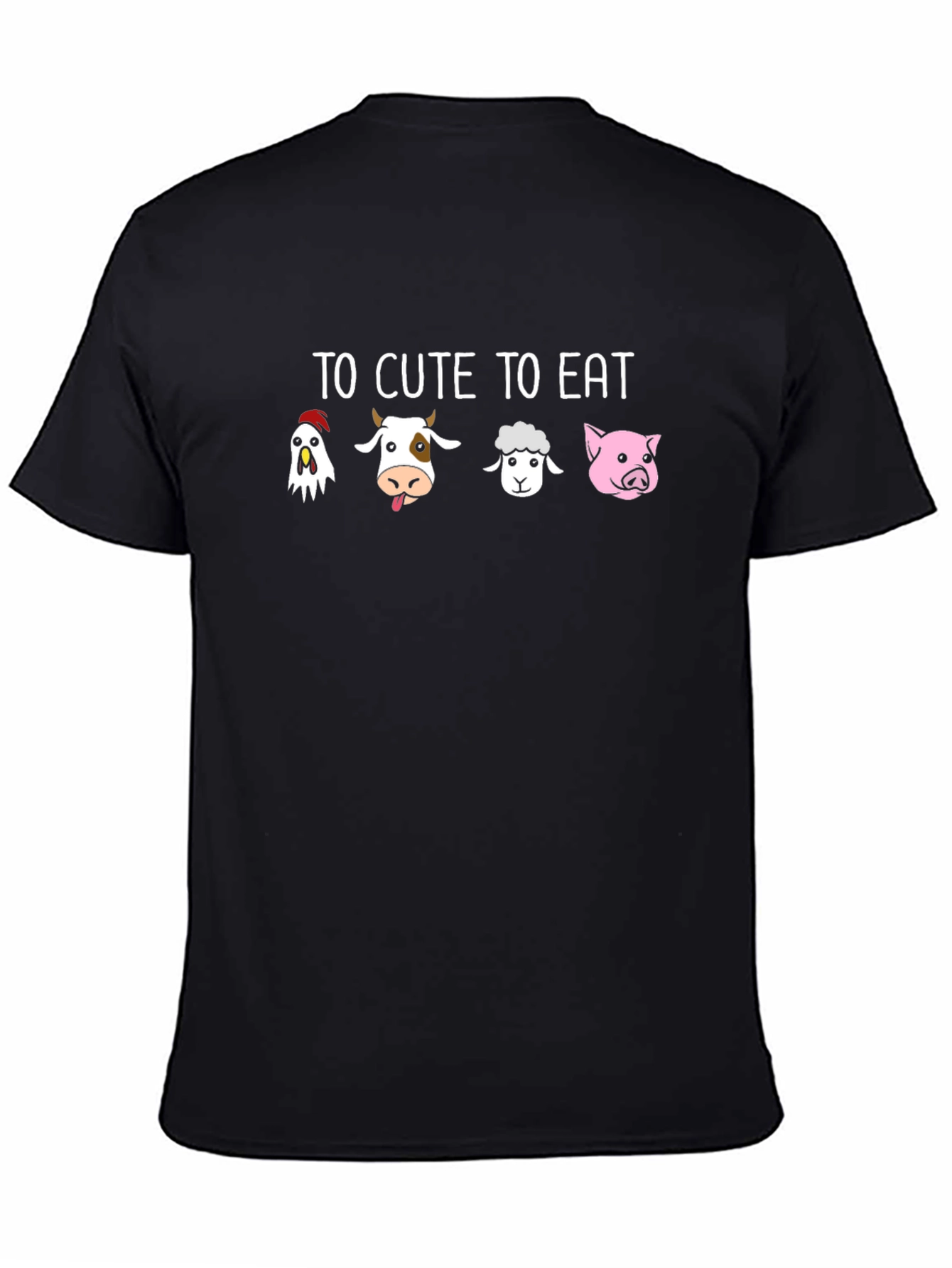 To Cute to Eat Funny Vegan T-Shirt