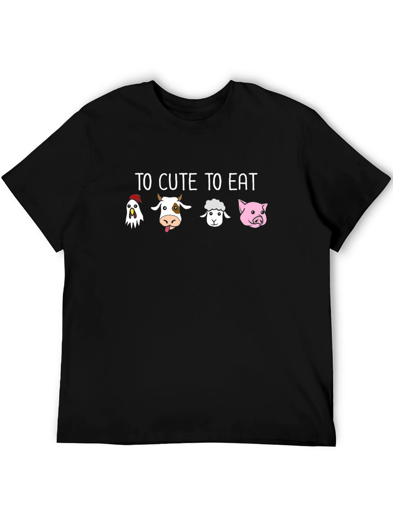 To Cute to Eat Funny Vegan T-Shirt