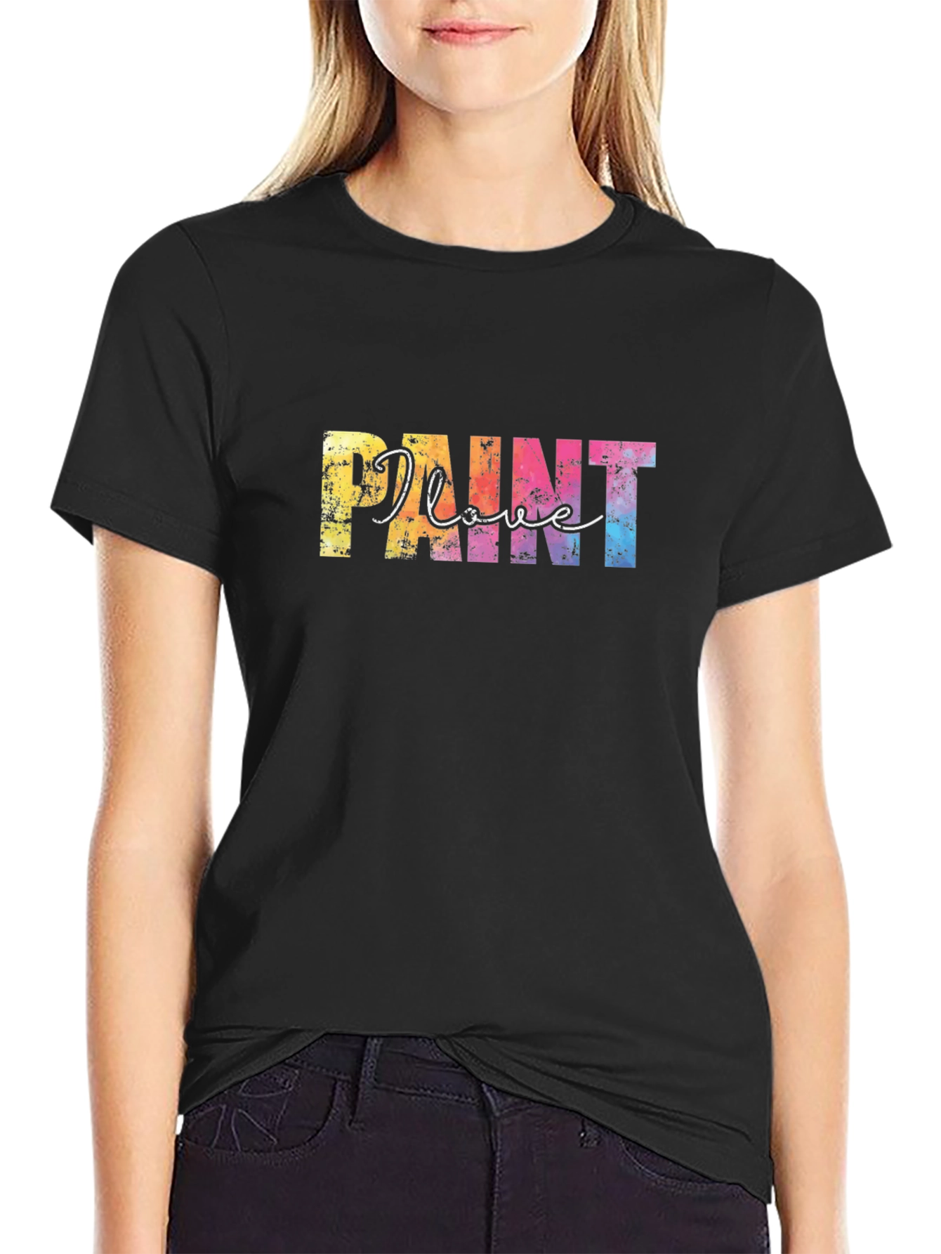 I Love Paint Graphic Tee - Black T-Shirt