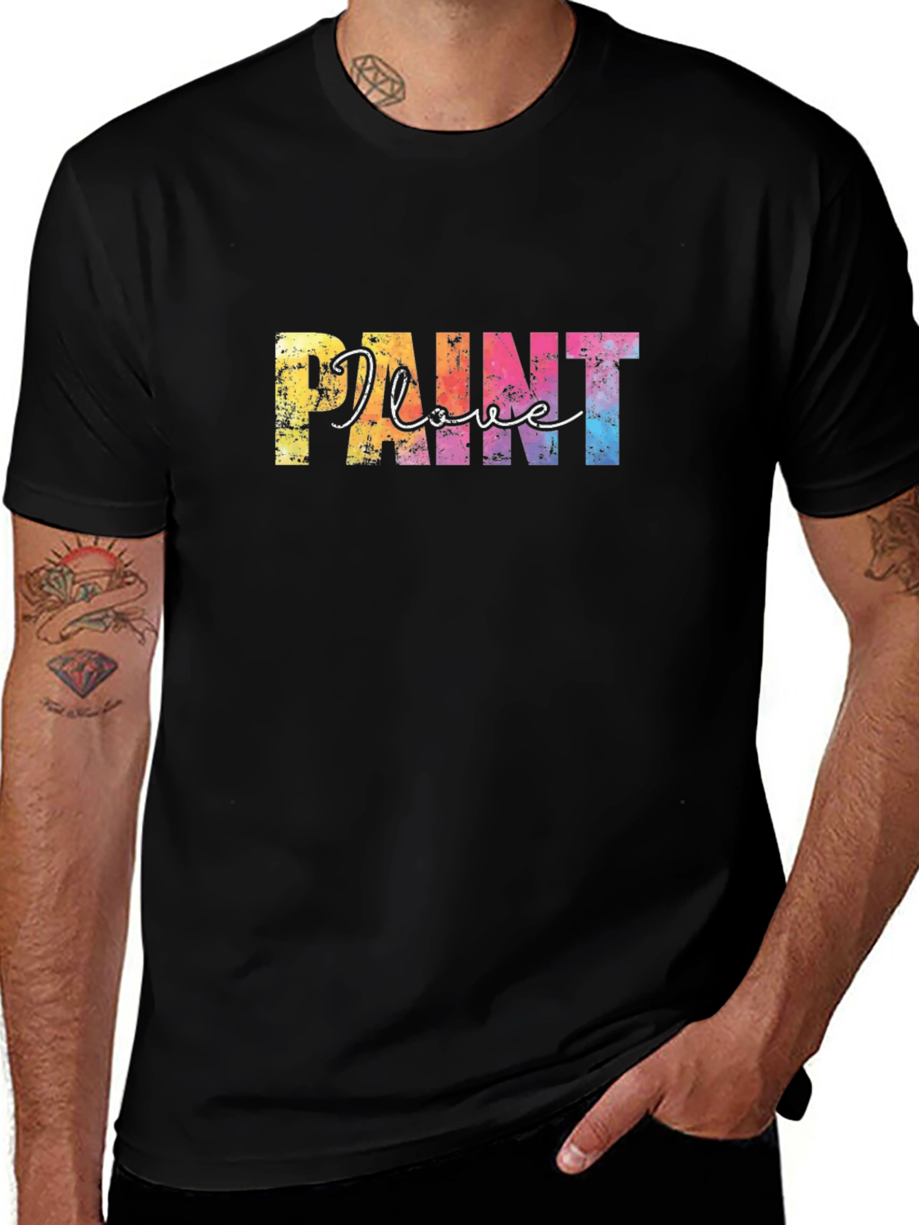 I Love Paint Graphic Tee - Black T-Shirt