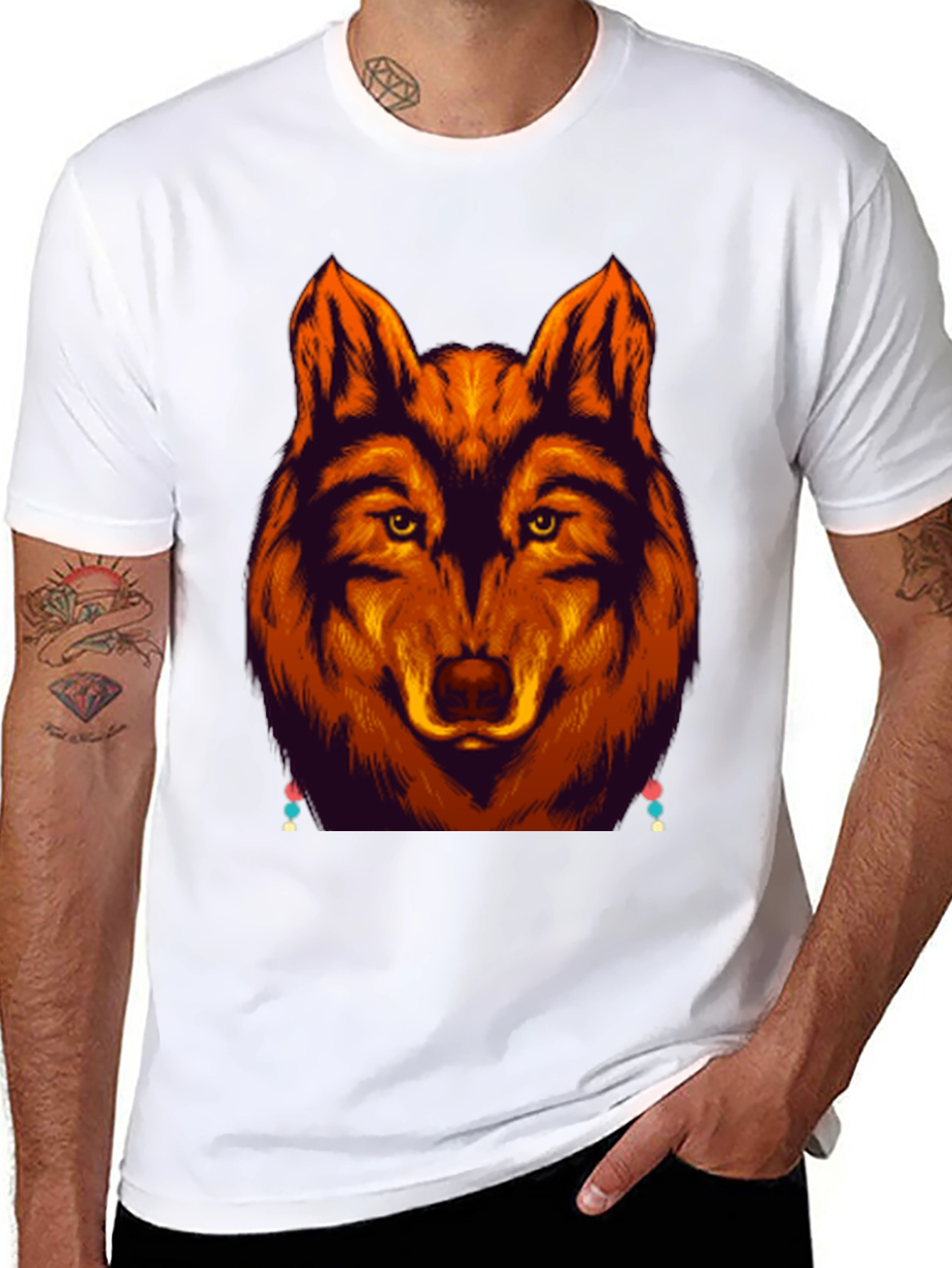 Wolf Graphic Tee - Bold Animal Design