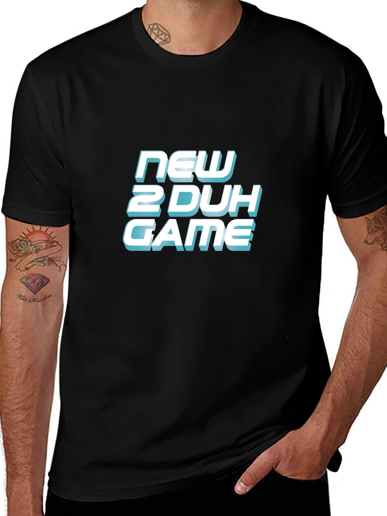 New 2 Duh Game Black T-Shirt