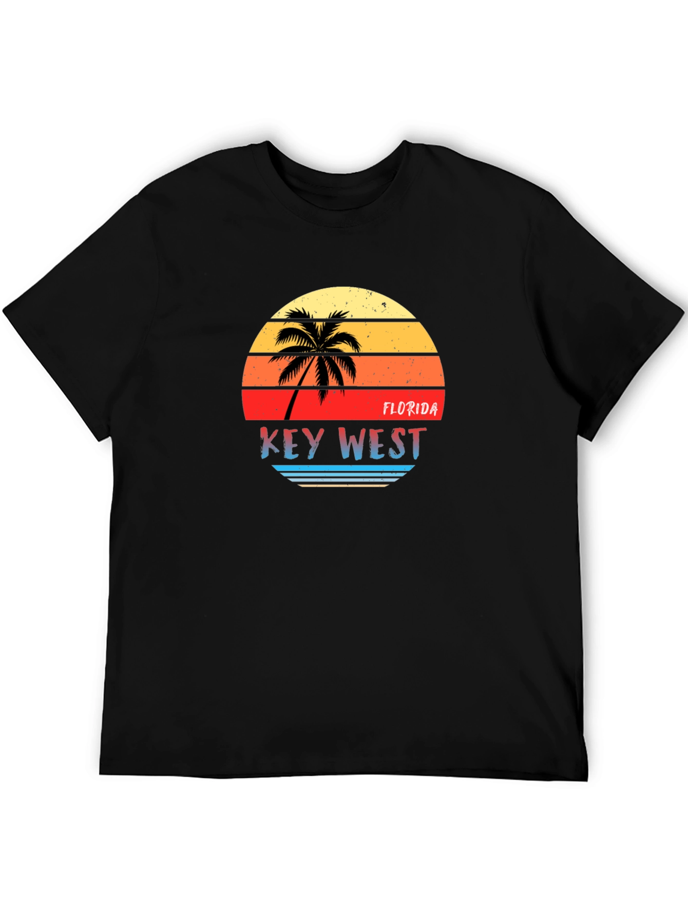 Key West Florida Retro Sunset Graphic T-Shirt