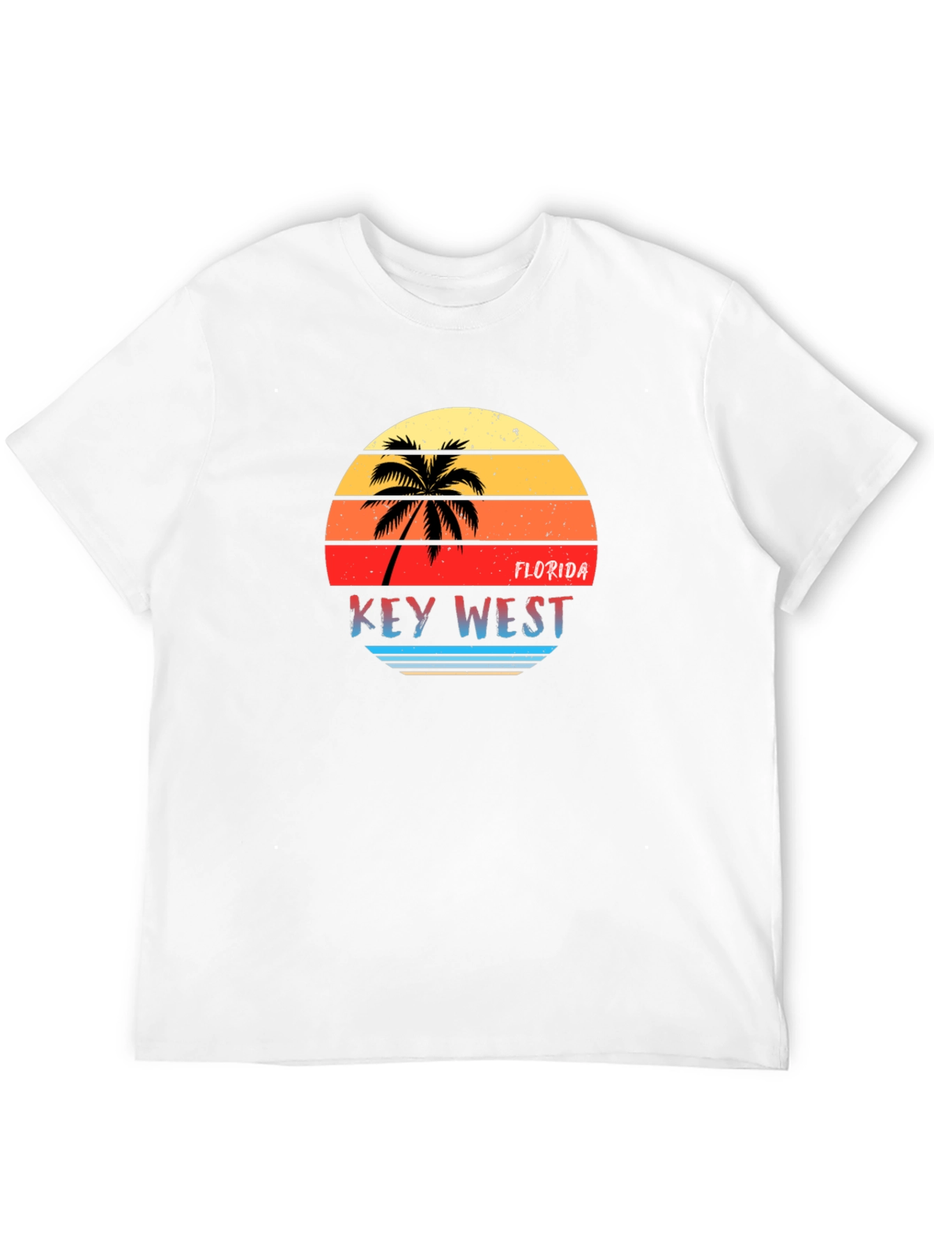 Key West Florida Retro Sunset Graphic T-Shirt