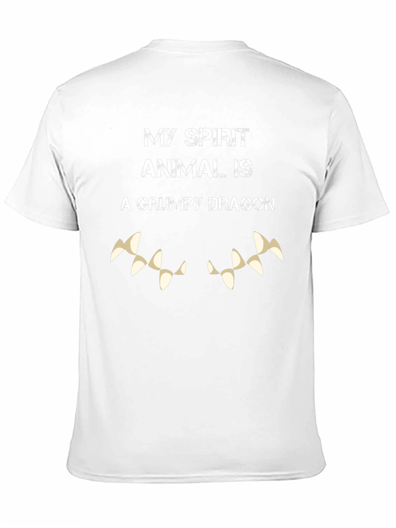 Grumpy Dragon Spirit Animal Black T-Shirt