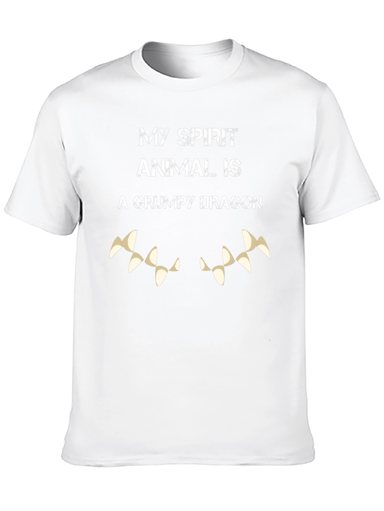Grumpy Dragon Spirit Animal Black T-Shirt