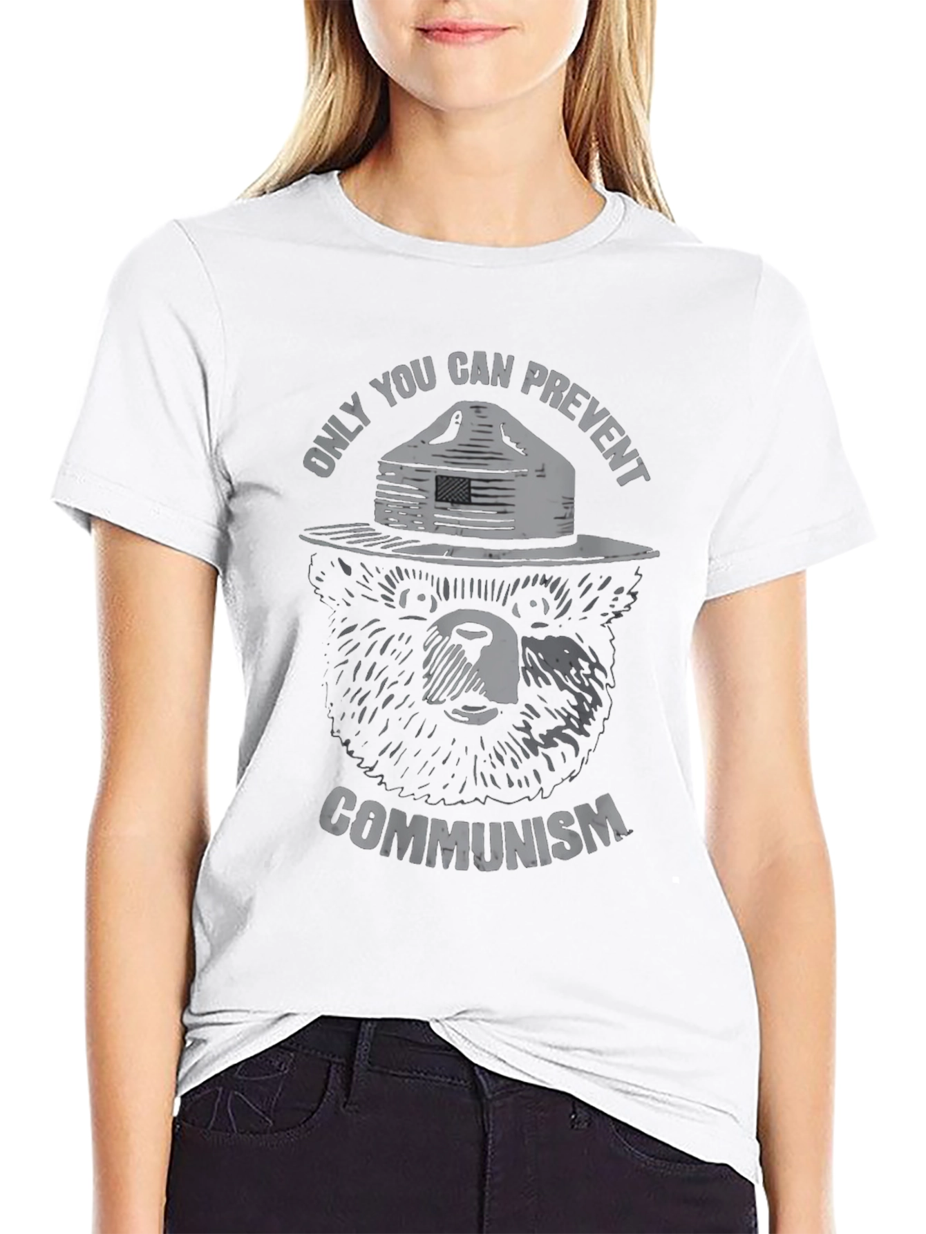 Smokey Bear Communism Graphic T-Shirt