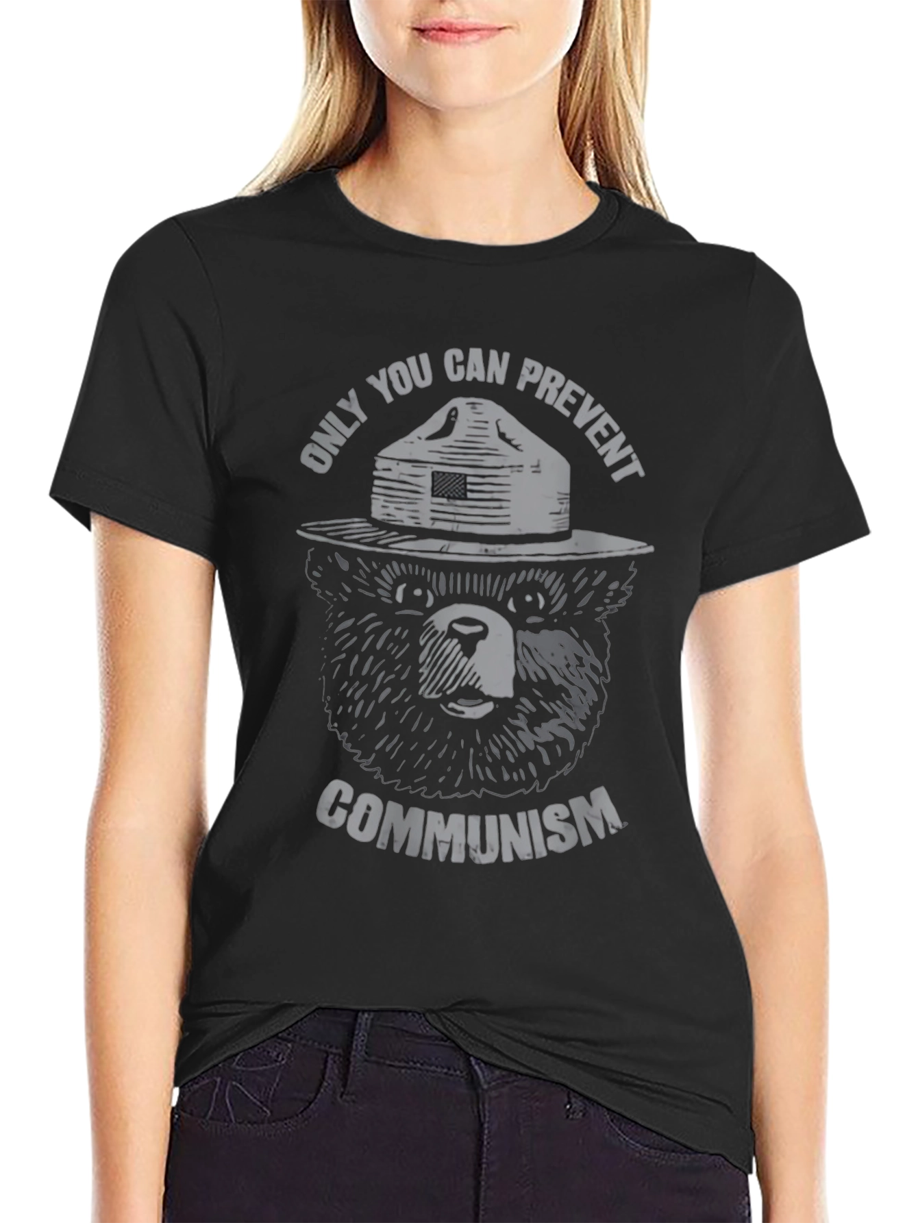 Smokey Bear Communism Graphic T-Shirt