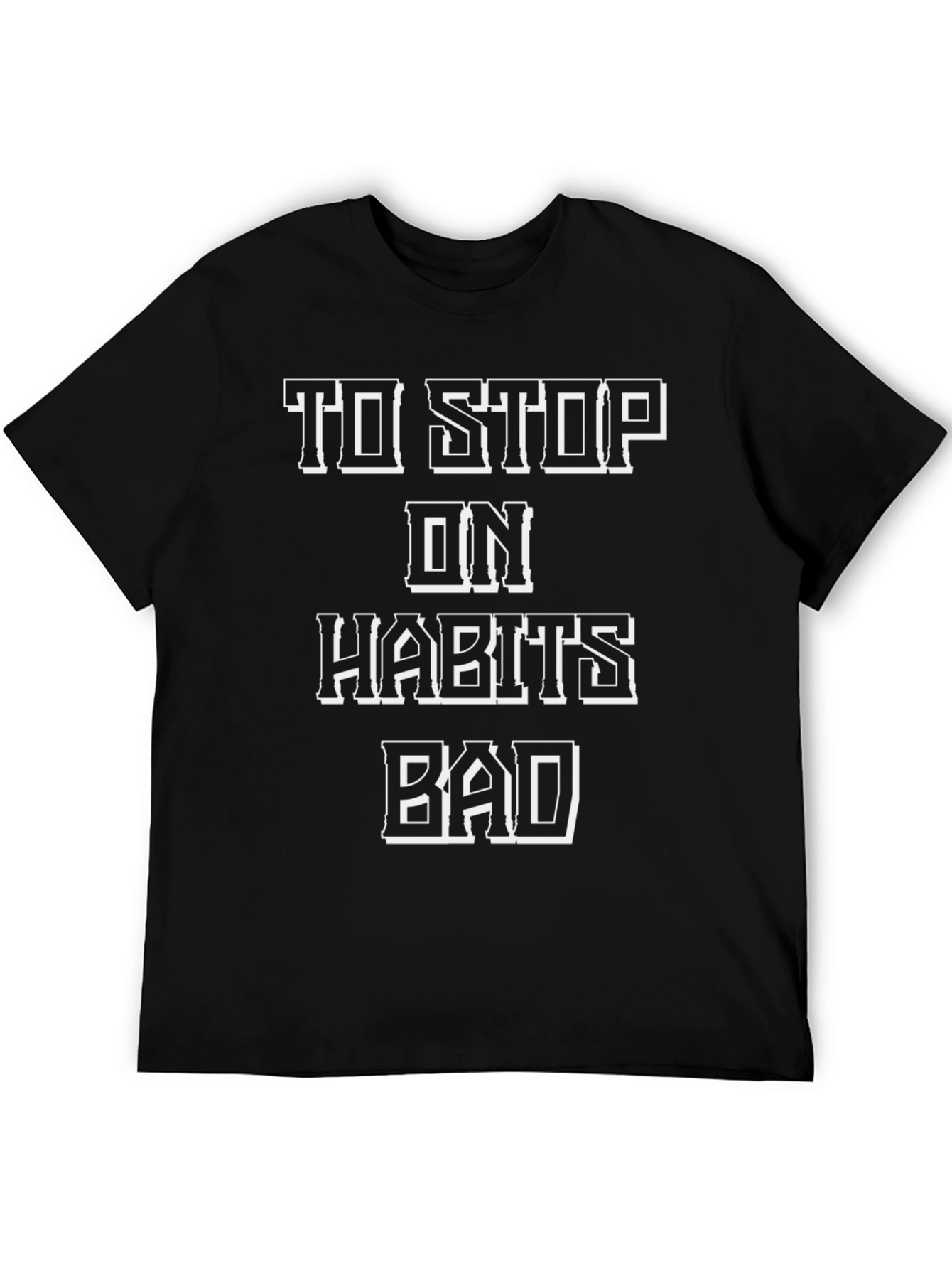 Stop Bad Habits Black Graphic Tee