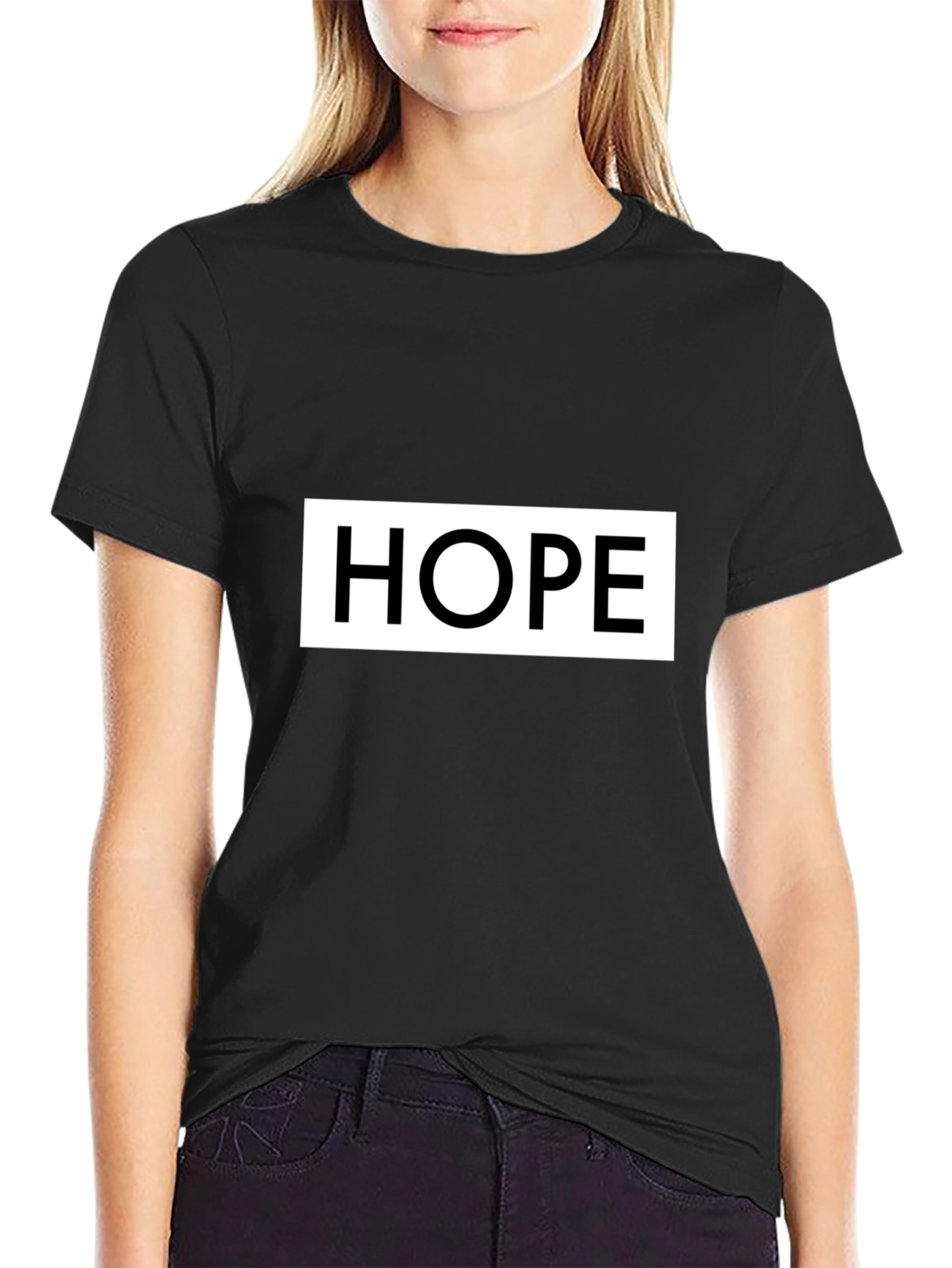 Hope Graphic Print Black T-Shirt
