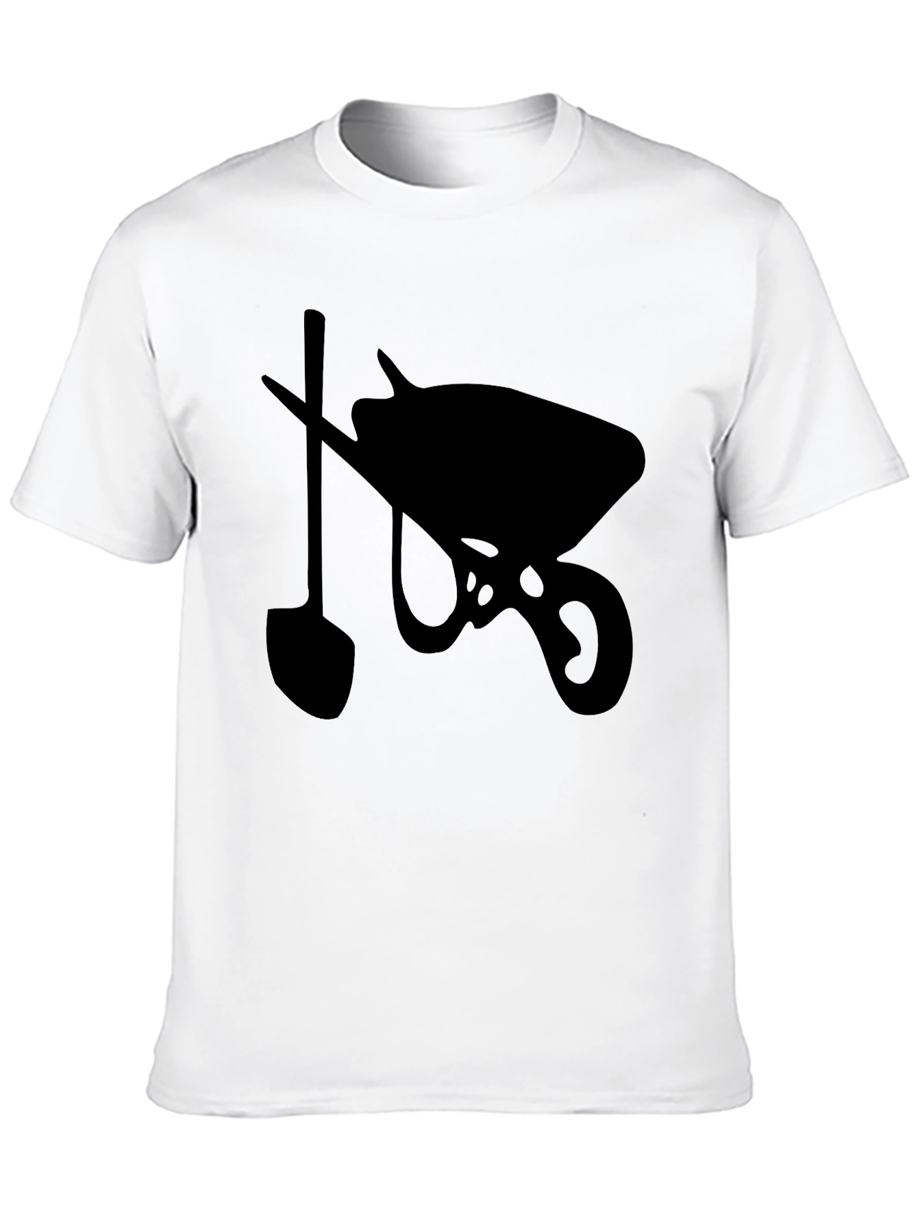Wheelbarrow & Shovel Black Graphic Tee