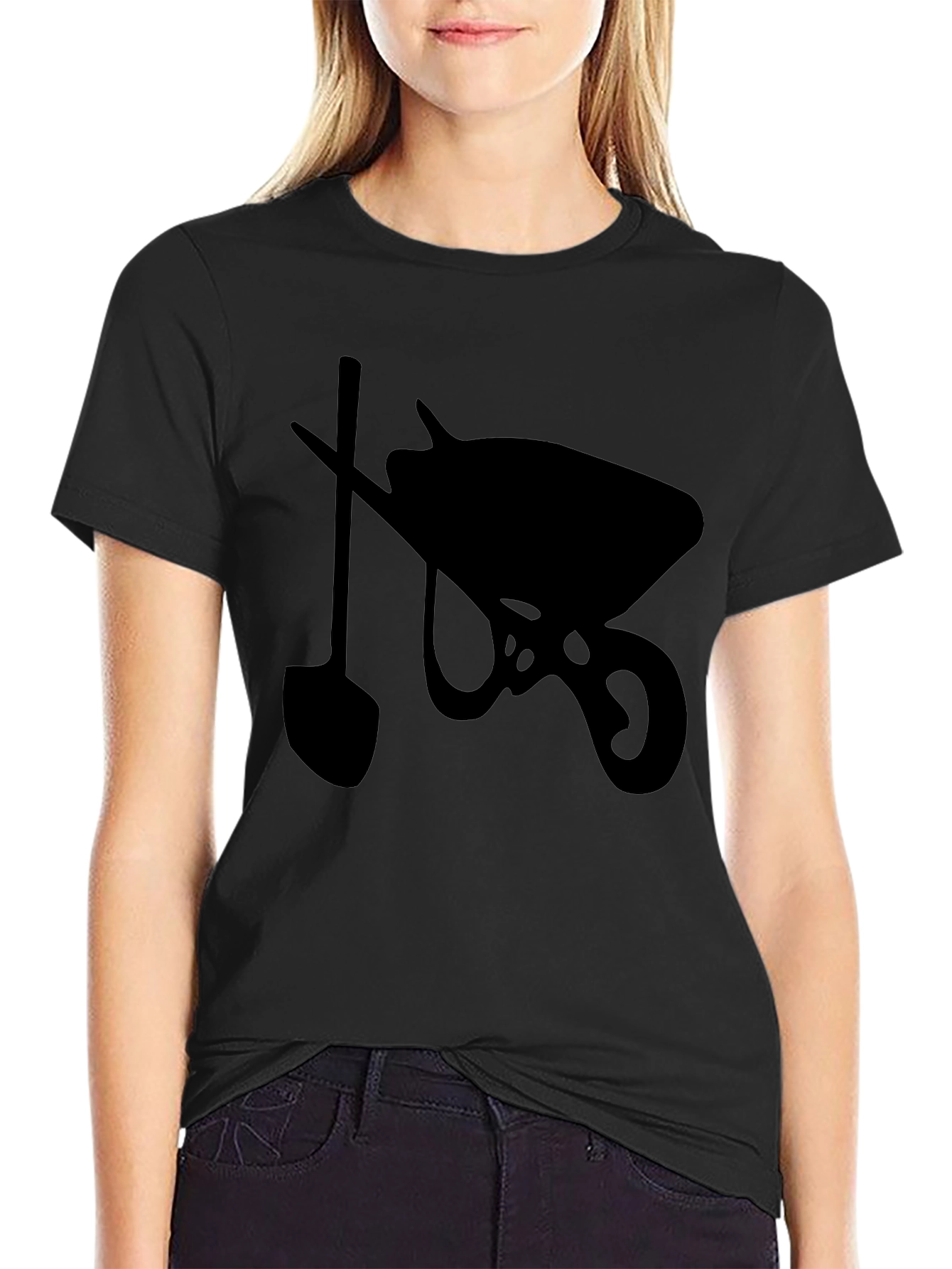 Wheelbarrow & Shovel Black Graphic Tee