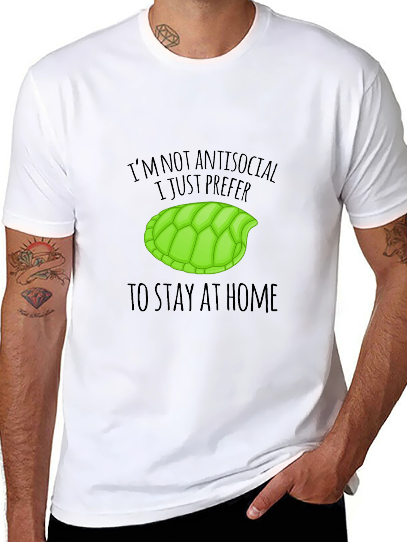 Introvert Turtle Shell T-Shirt - Prefer Staying Home