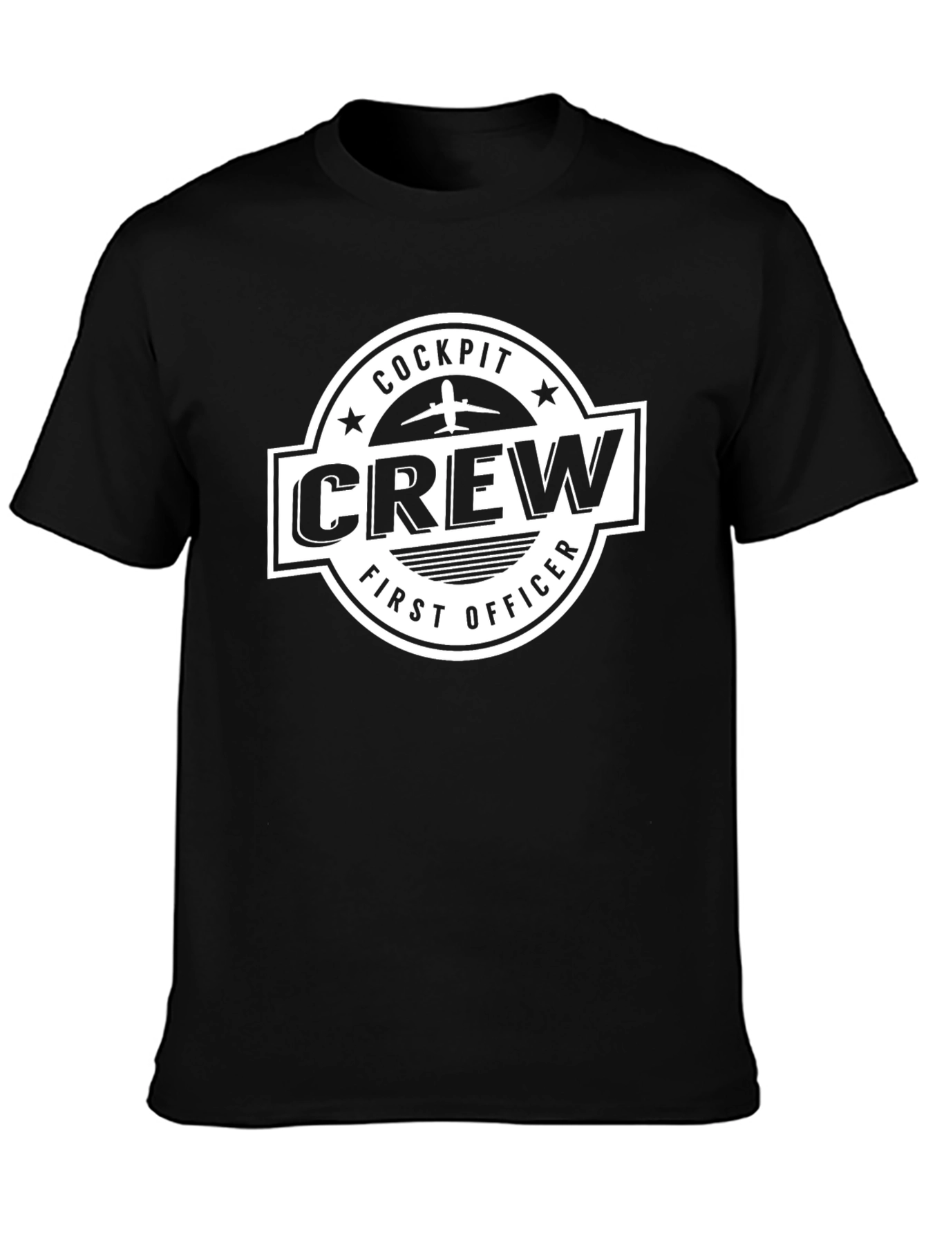 Cockpit Crew First Officer Black T-Shirt
