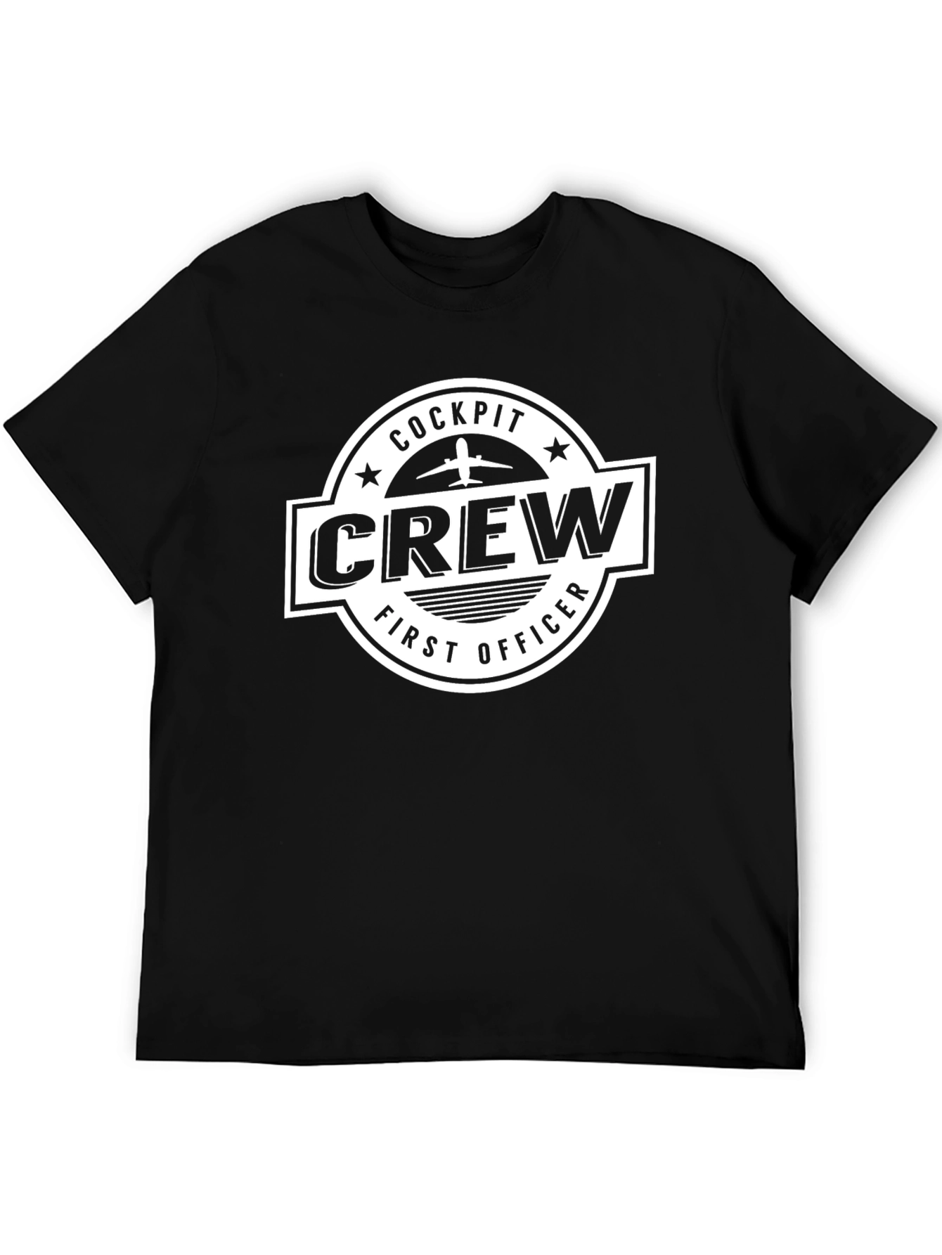 Cockpit Crew First Officer Black T-Shirt