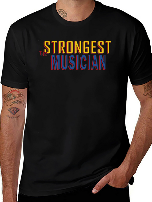Strongest Musician Graphic Tee - Stylish Black T-Shirt