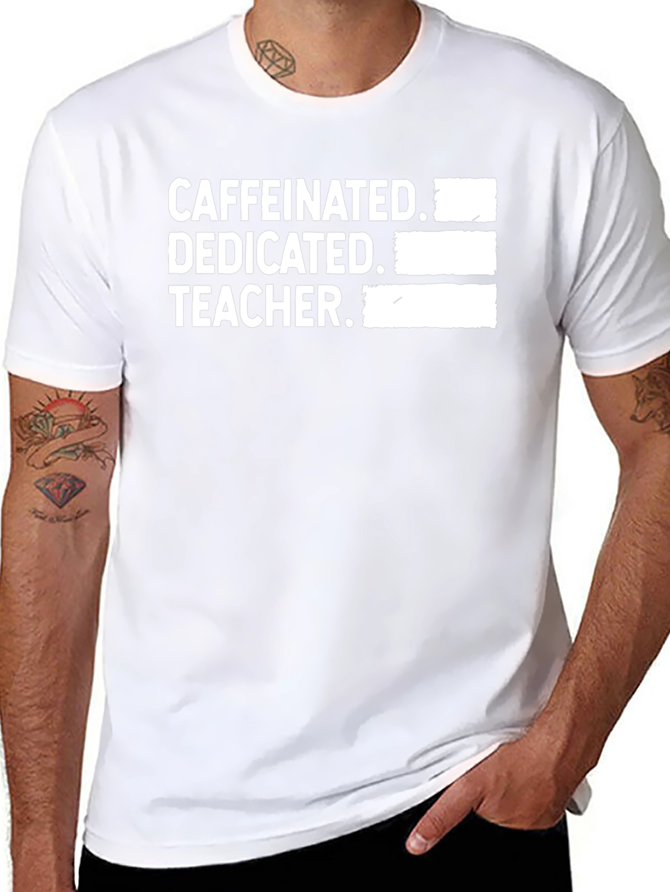 Caffeinated Dedicated Teacher T-Shirt
