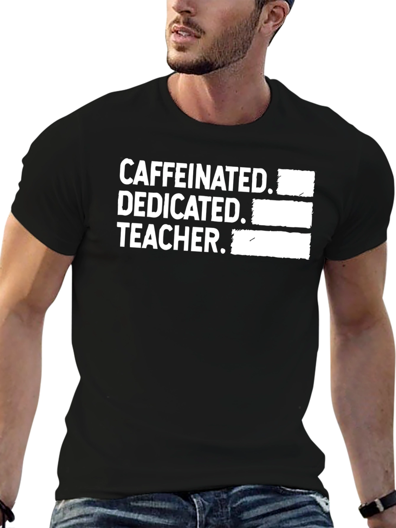 Caffeinated Dedicated Teacher T-Shirt