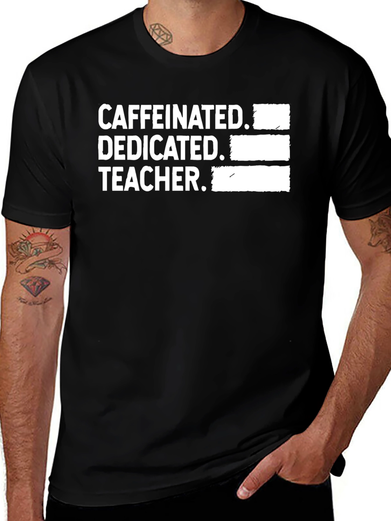 Caffeinated Dedicated Teacher T-Shirt