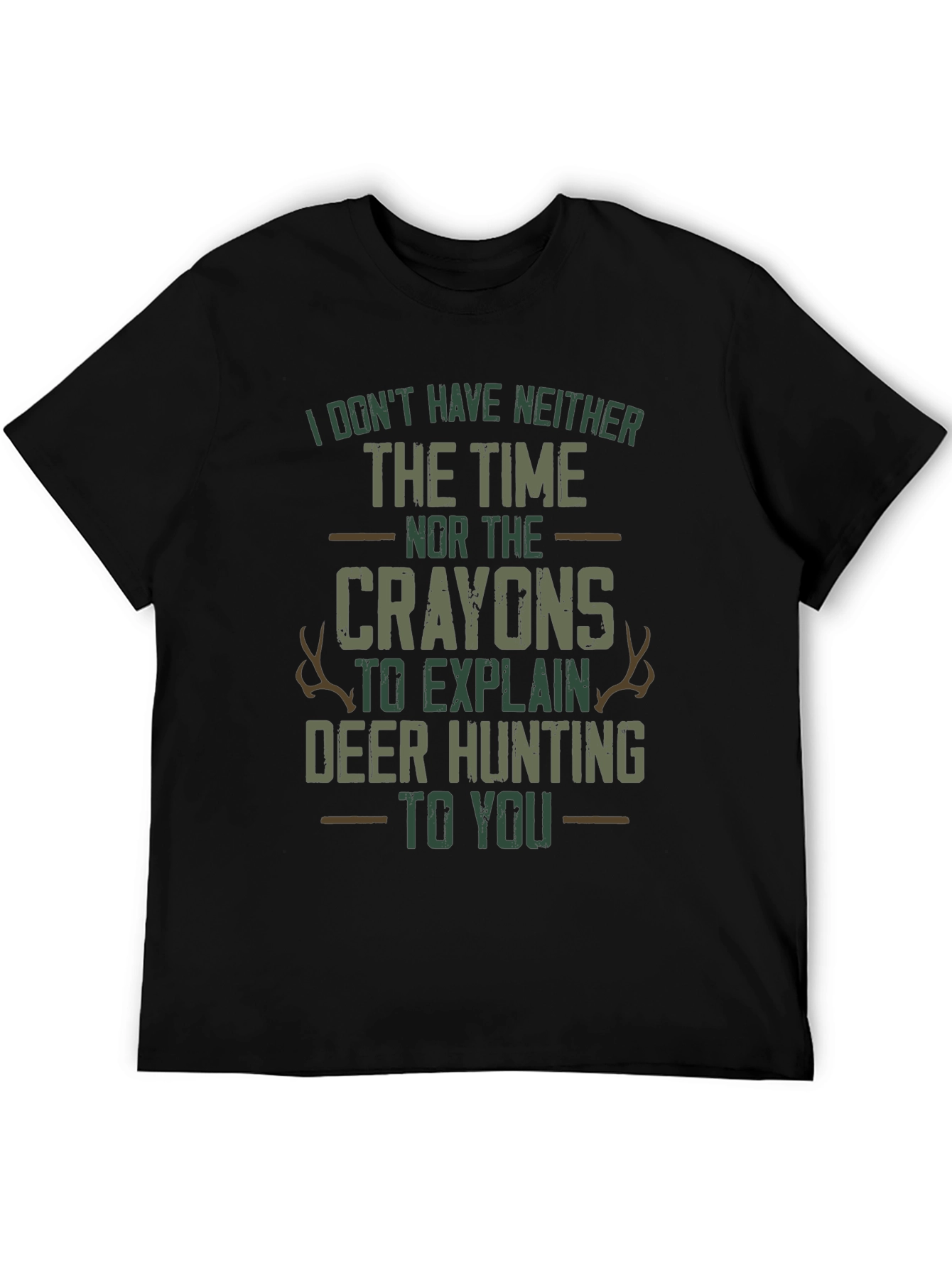 Deer Hunting T-Shirt - Funny Crayon Design