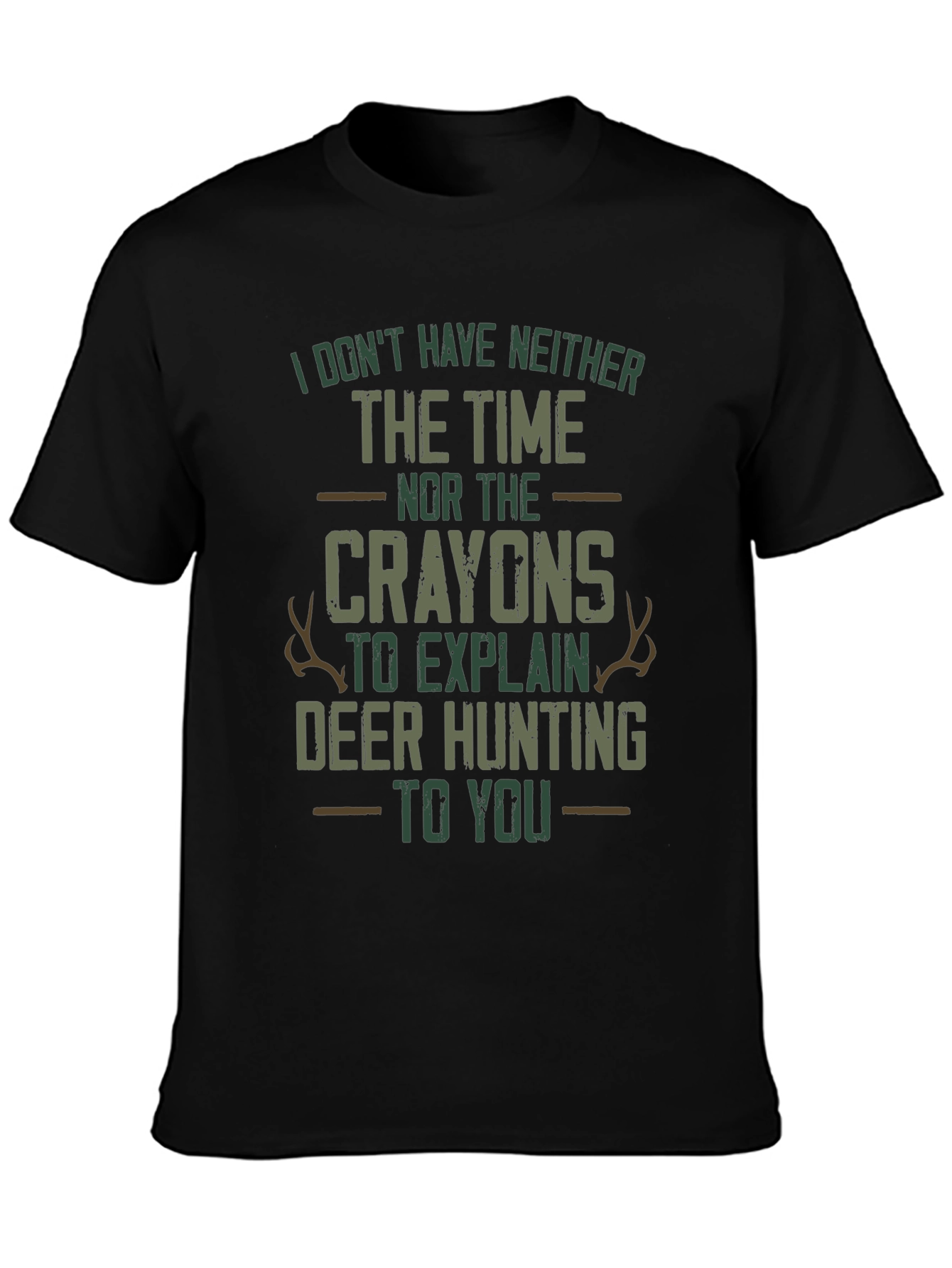 Deer Hunting T-Shirt - Funny Crayon Design