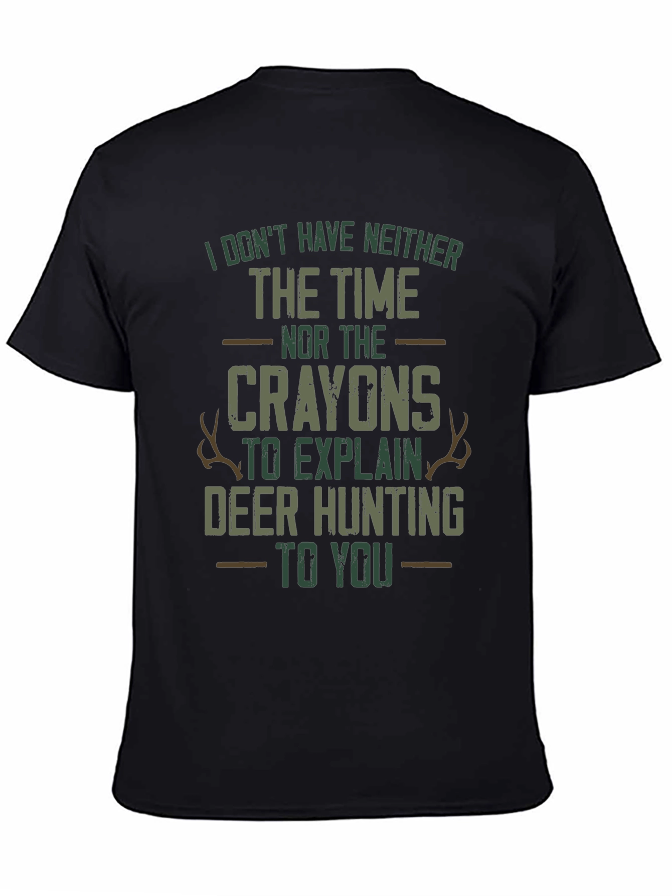 Deer Hunting T-Shirt - Funny Crayon Design