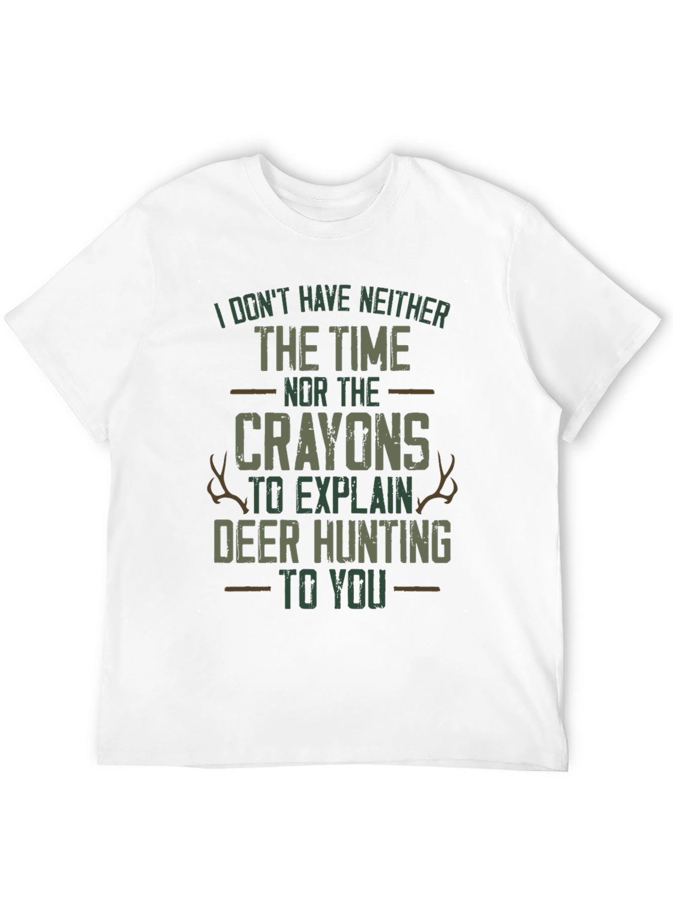 Deer Hunting T-Shirt - Funny Crayon Design
