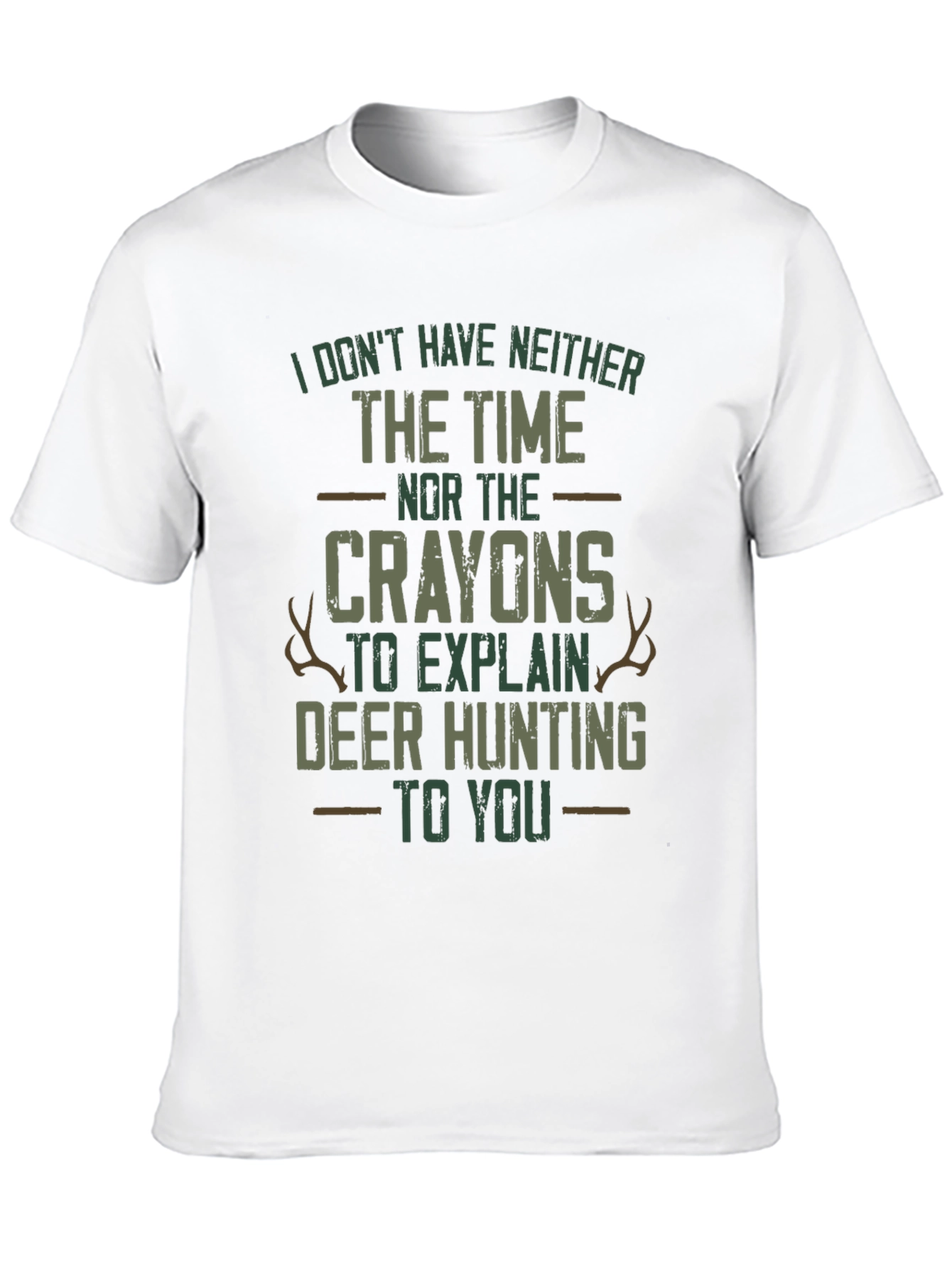 Deer Hunting T-Shirt - Funny Crayon Design