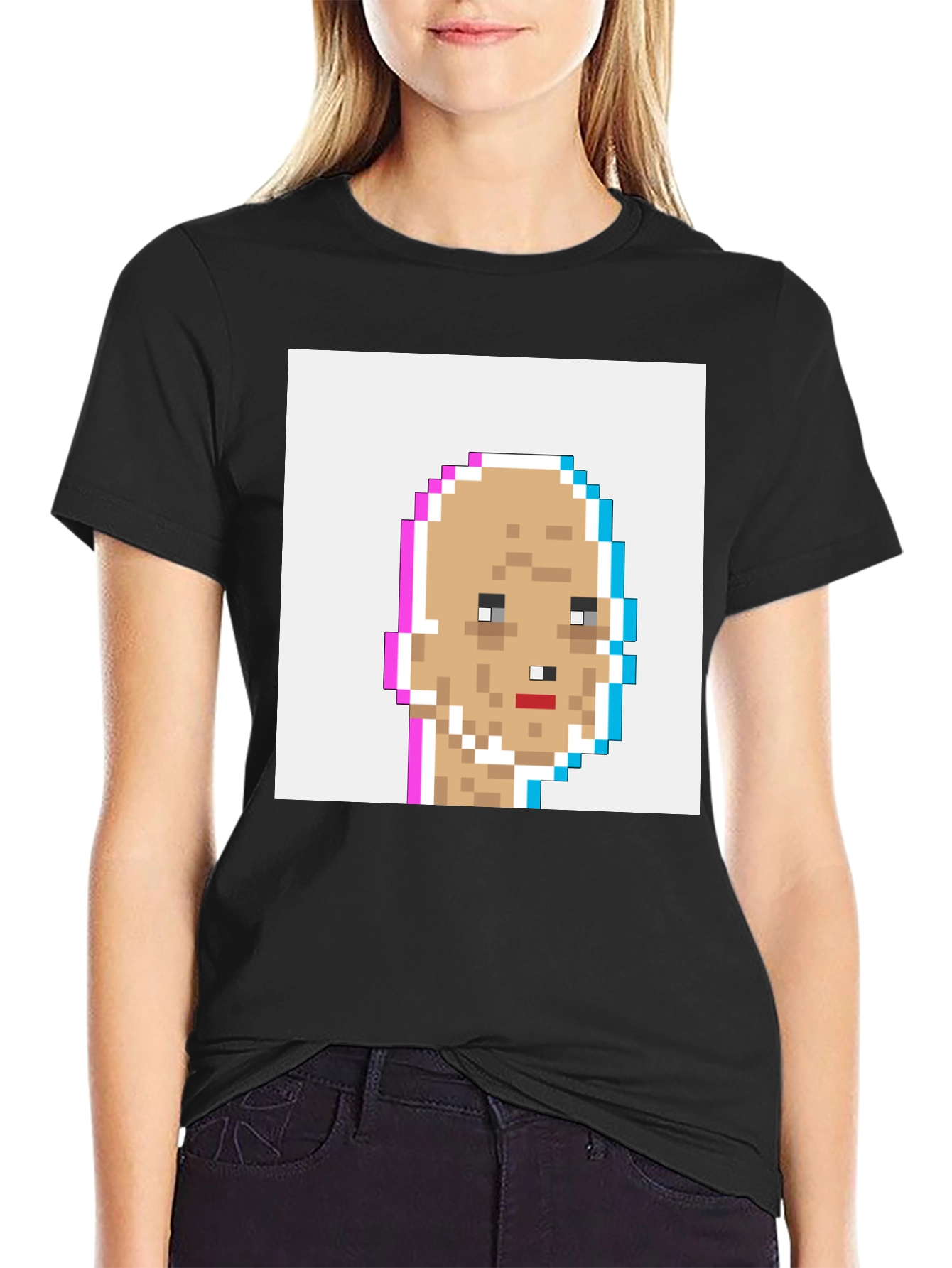 Pixel Art Tee - Glitch Crypto Punk Style