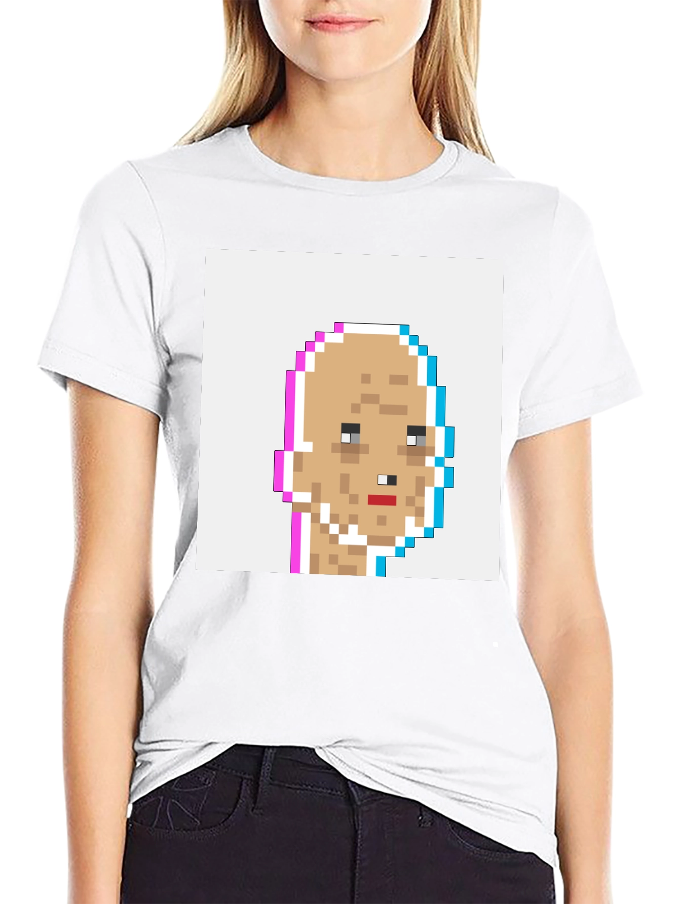 Pixel Art Tee - Glitch Crypto Punk Style