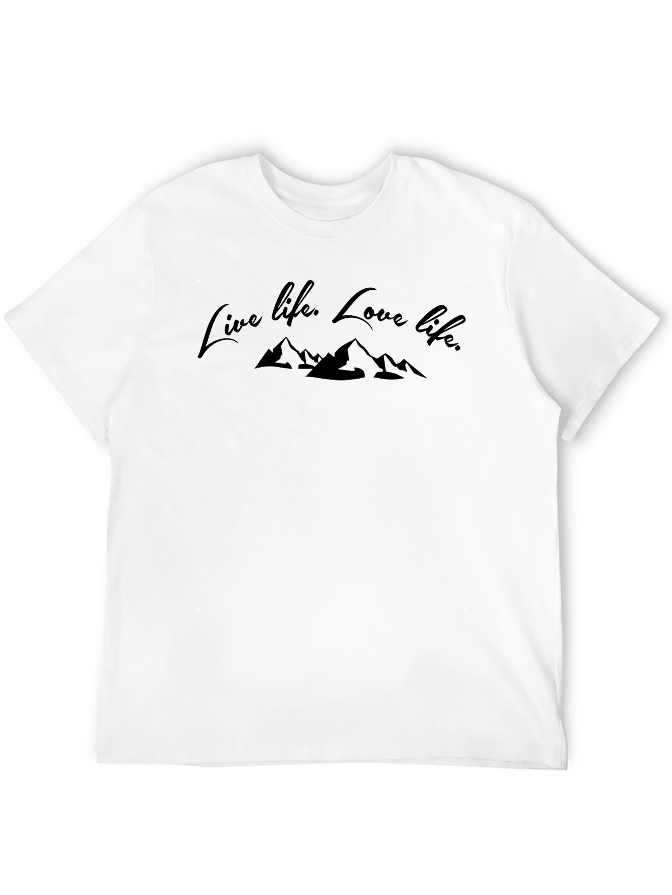 Live Love Life Mountain Graphic Tee - Black