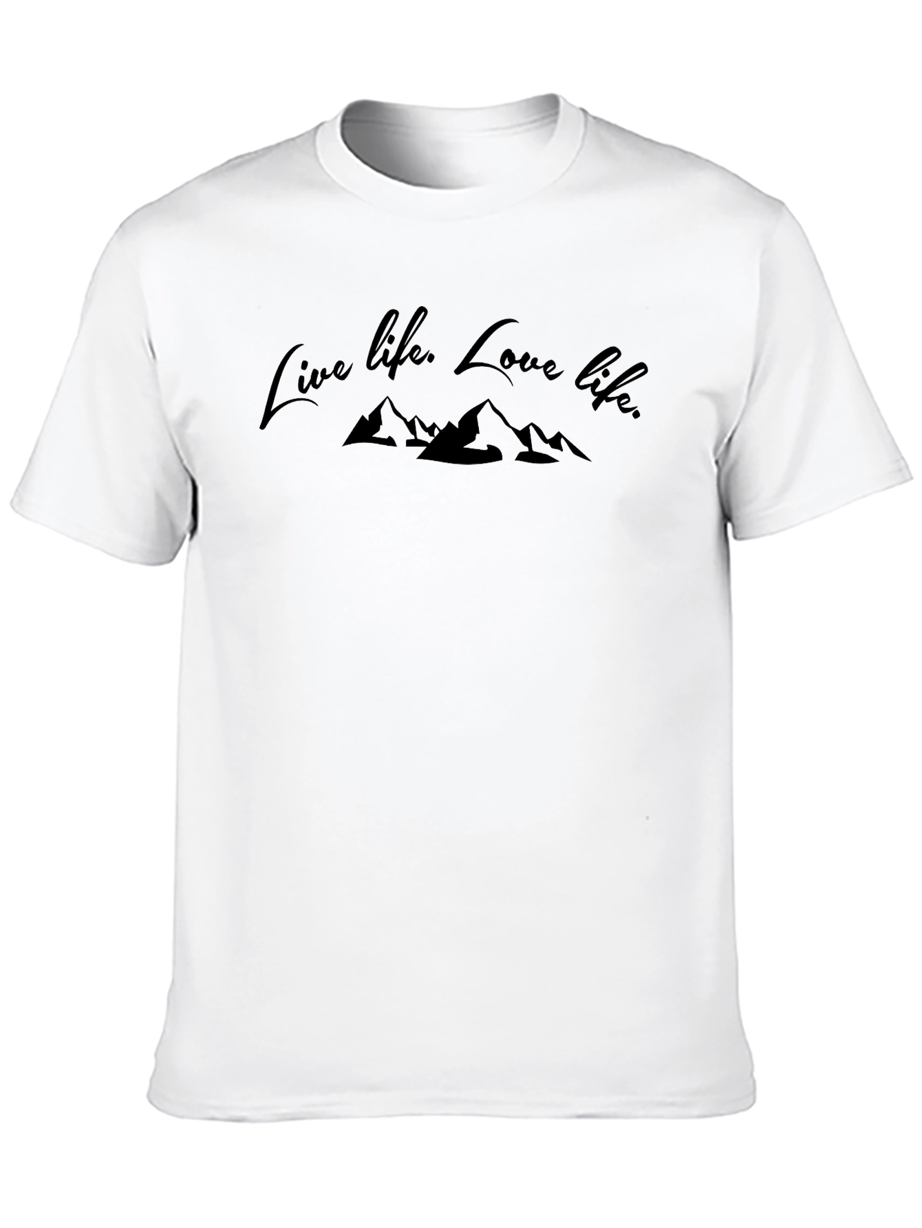 Live Love Life Mountain Graphic Tee - Black