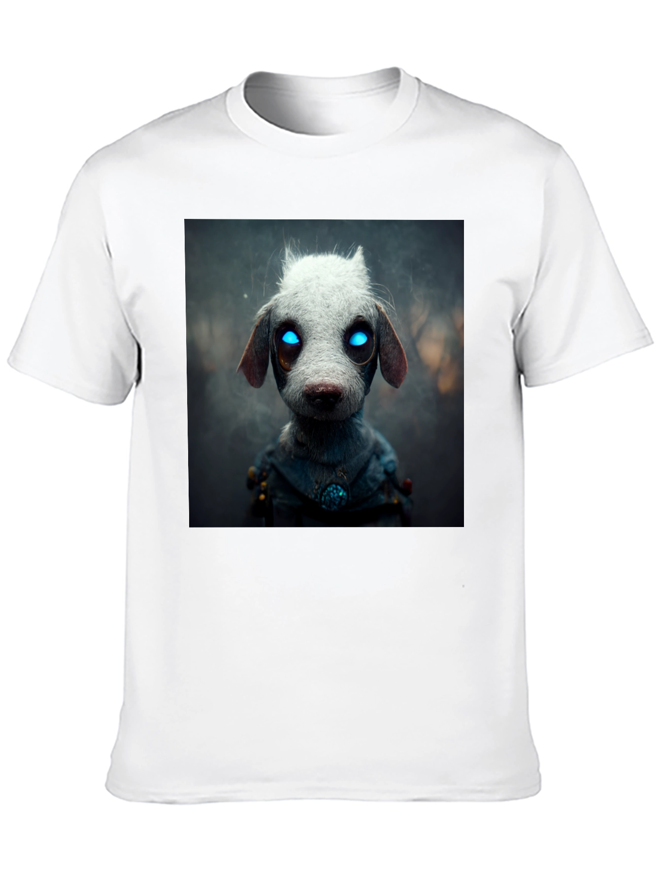 Cyberpunk Dog T-Shirt - Futuristic Canine Design