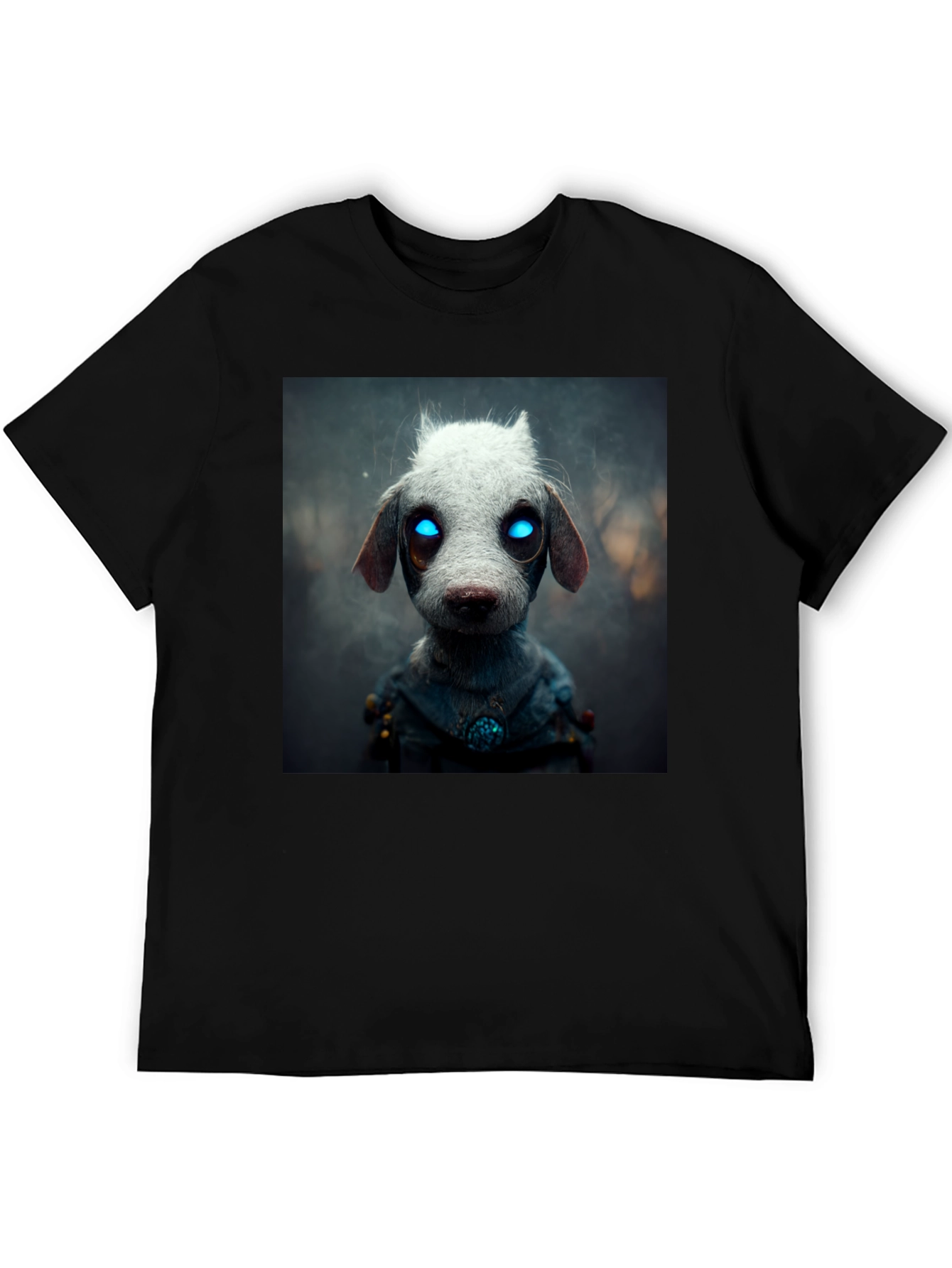 Cyberpunk Dog T-Shirt - Futuristic Canine Design