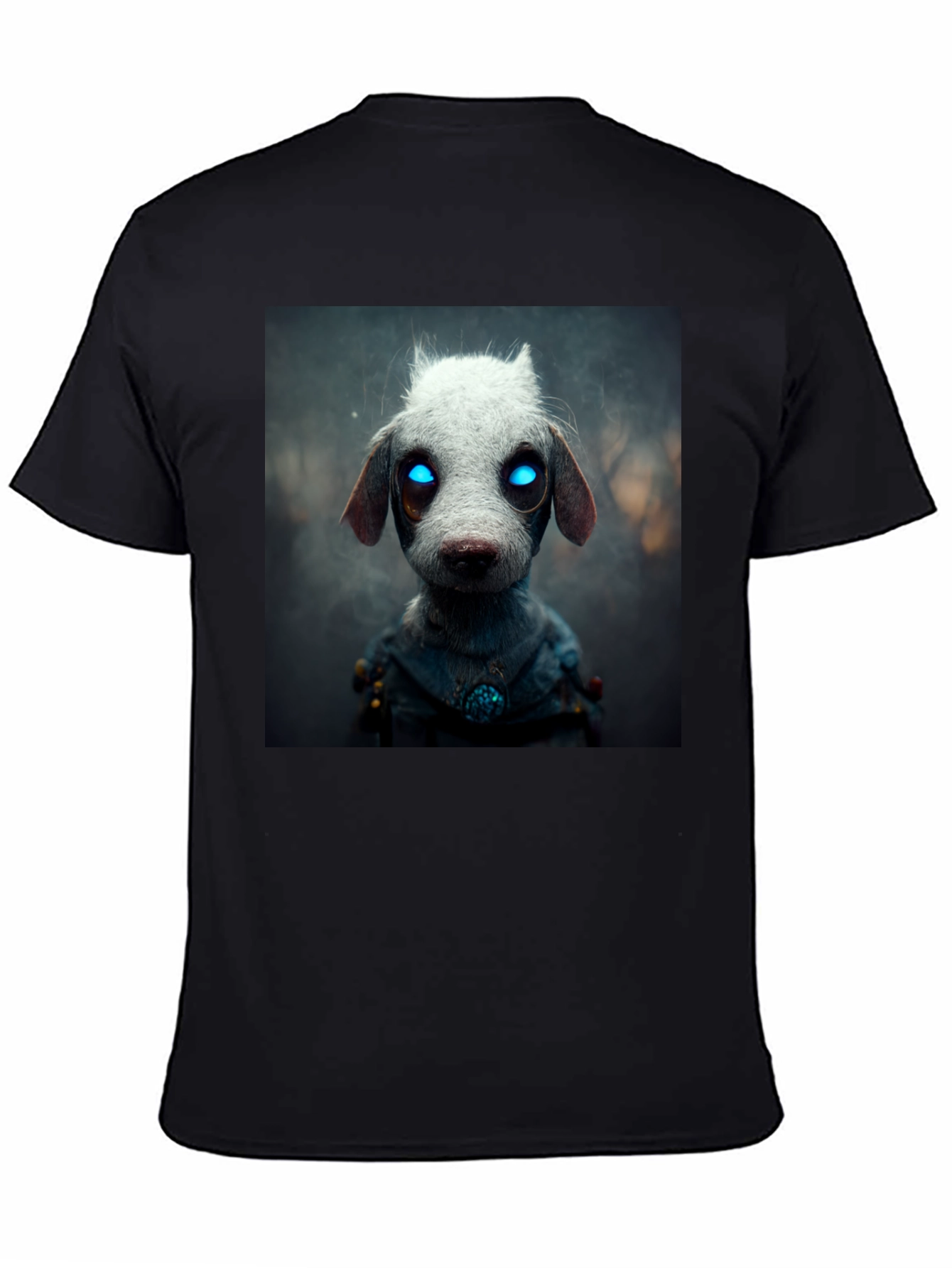 Cyberpunk Dog T-Shirt - Futuristic Canine Design