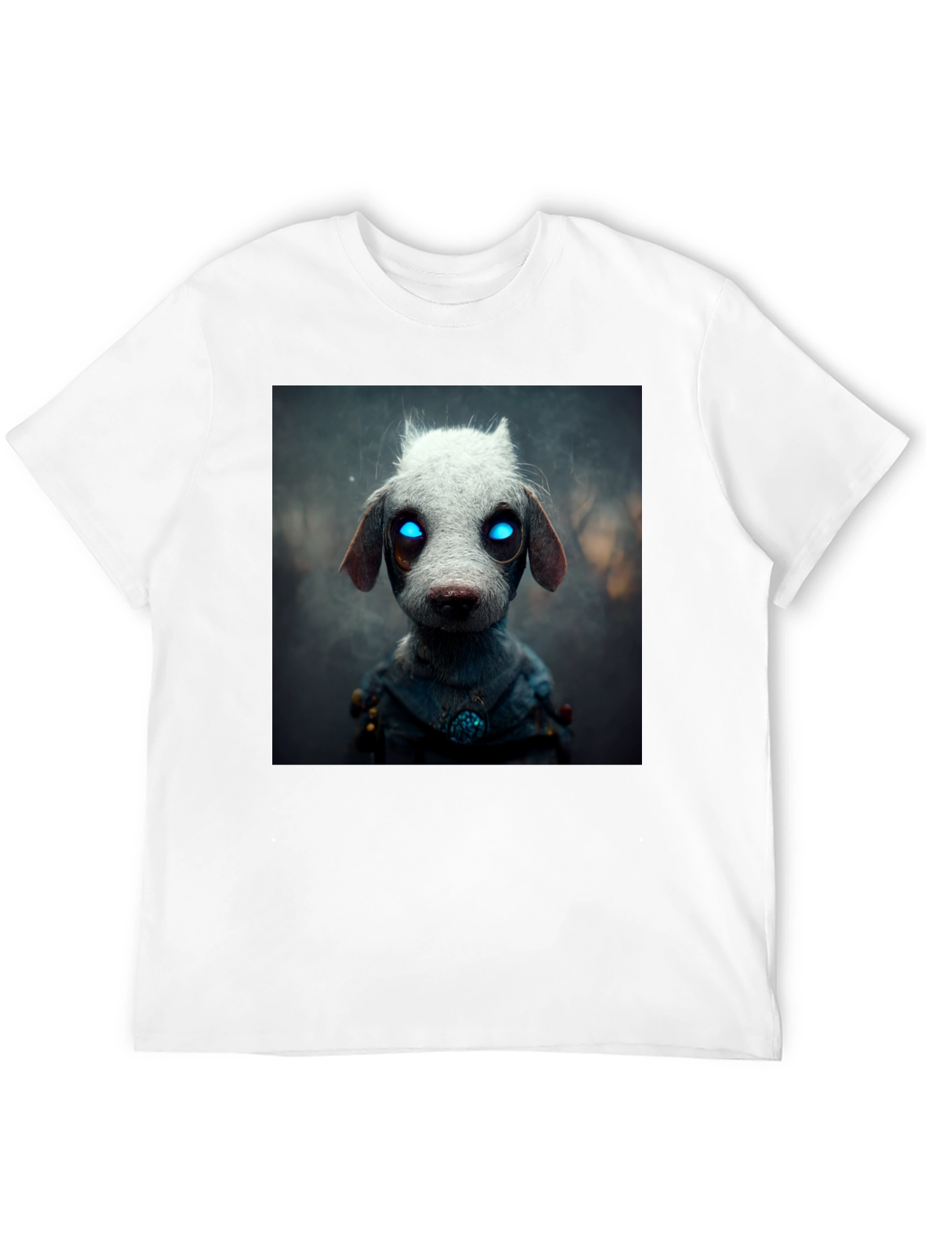Cyberpunk Dog T-Shirt - Futuristic Canine Design