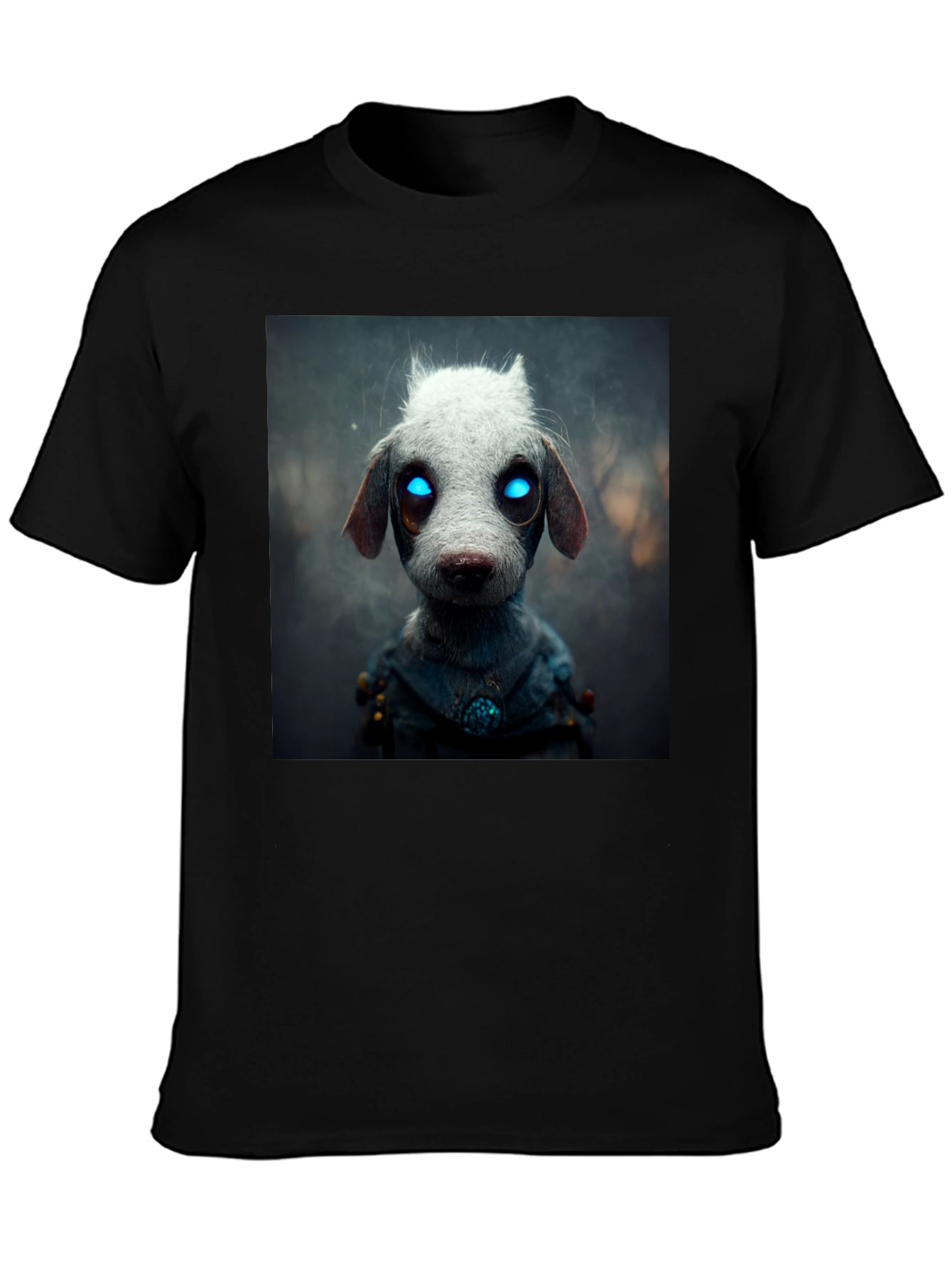 Cyberpunk Dog T-Shirt - Futuristic Canine Design